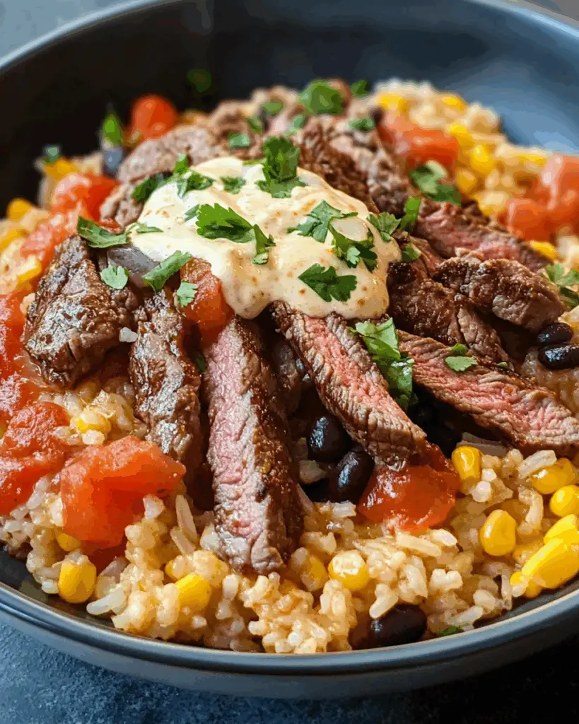 Steak Queso Rice