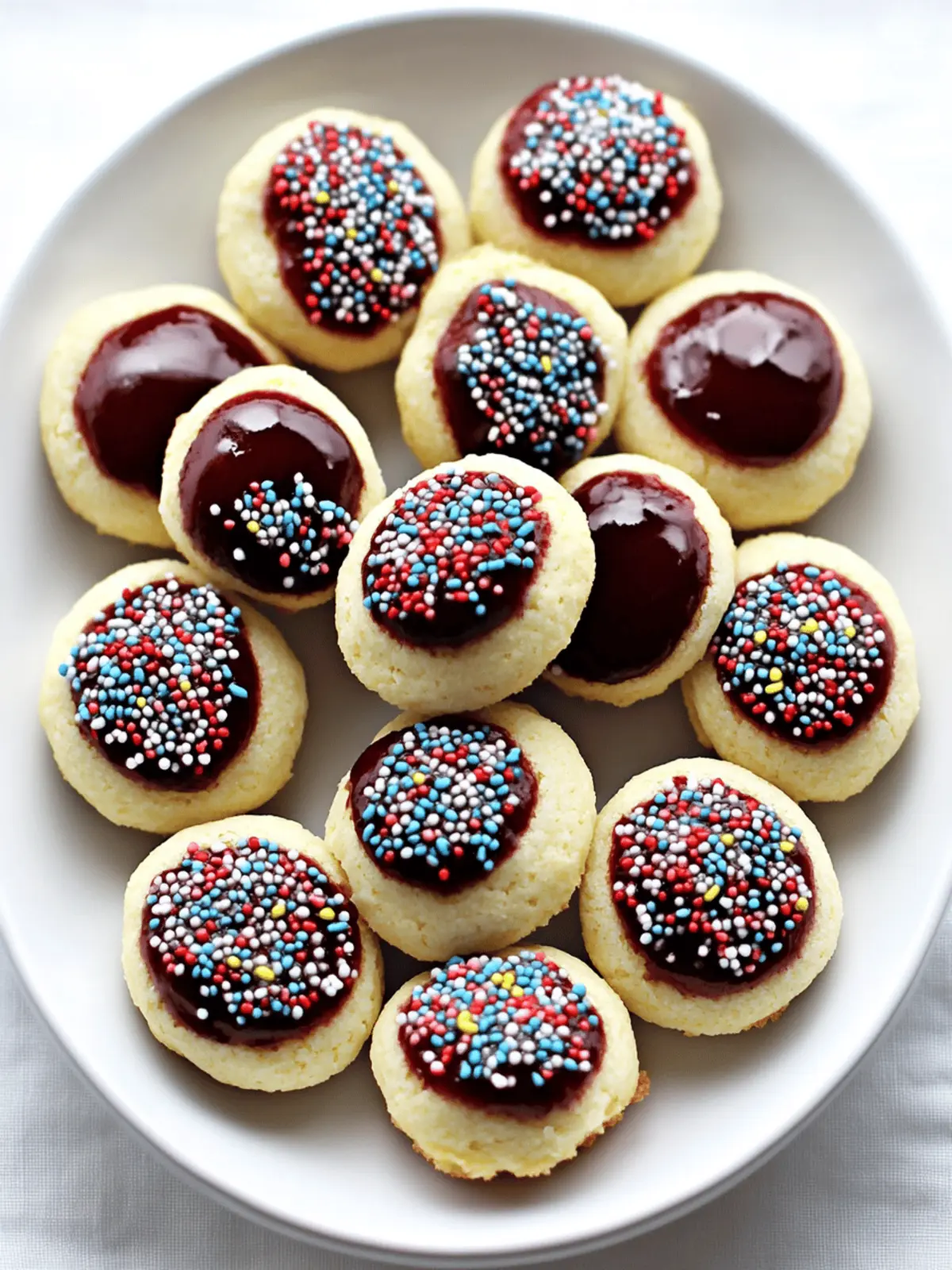 Shortbread Thumbprint Cookies with Fun Chocolate Footballs