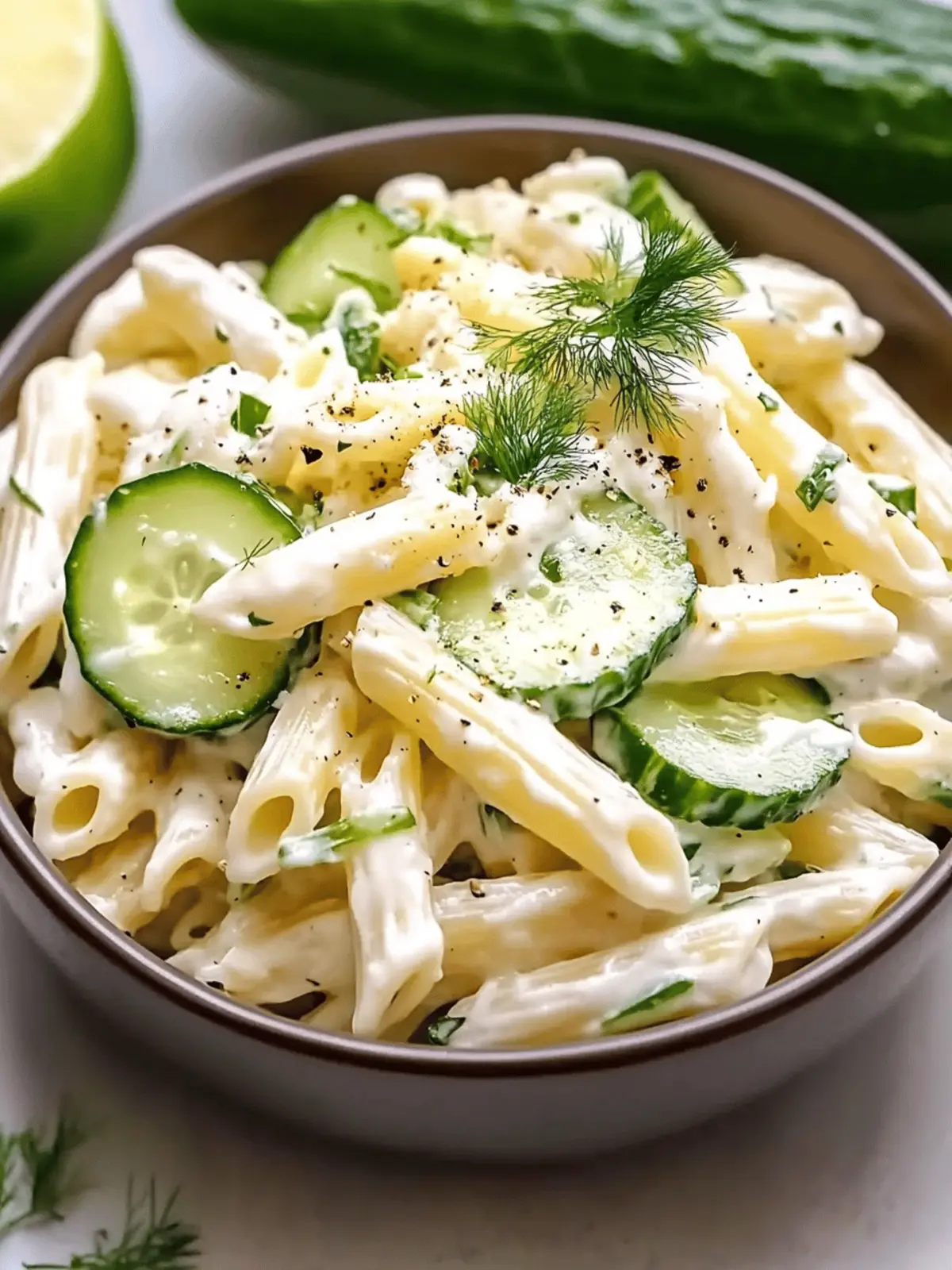 Cucumber Pasta Salad