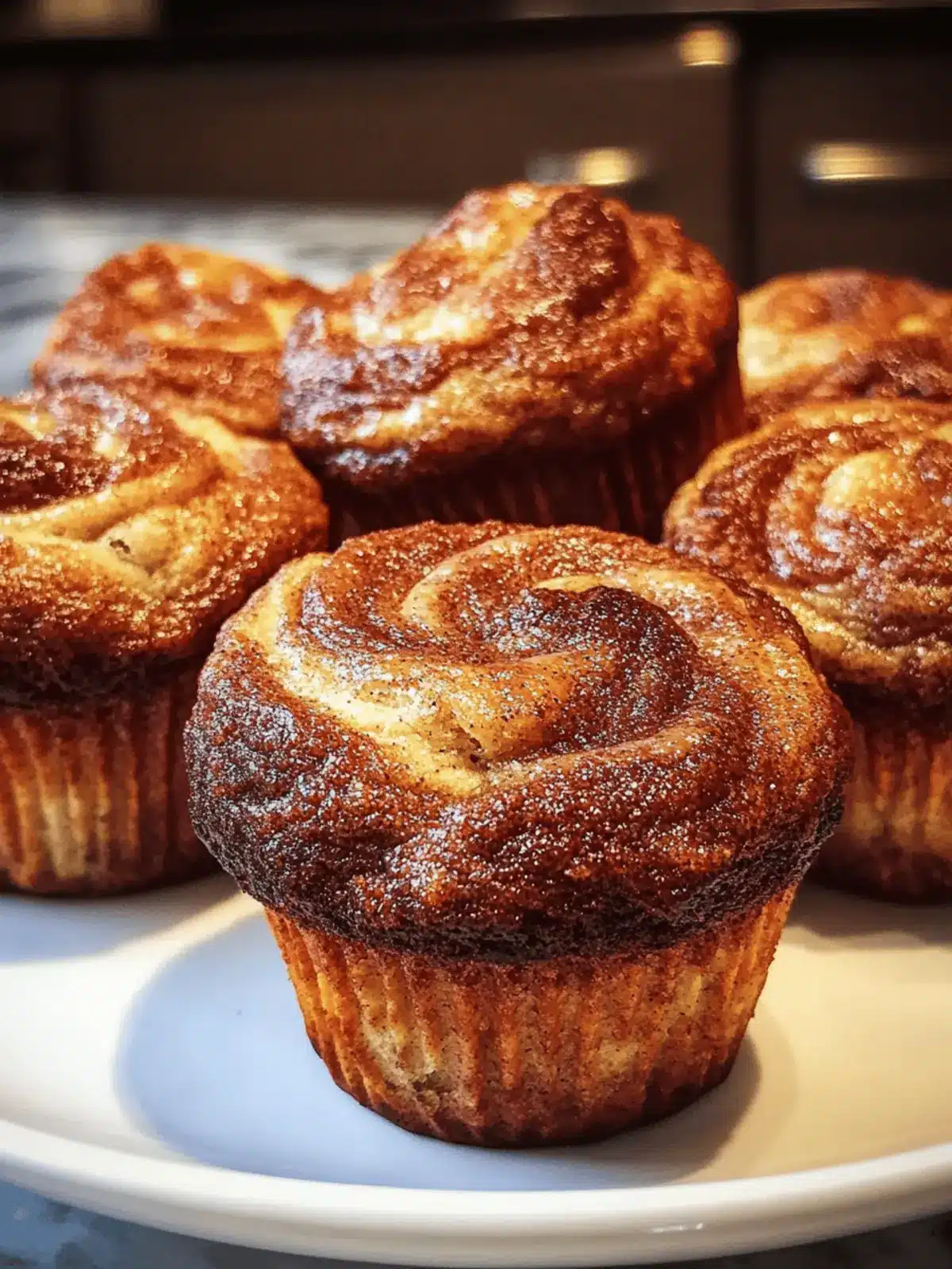 Cinnamon Swirl Banana Bread Muffins