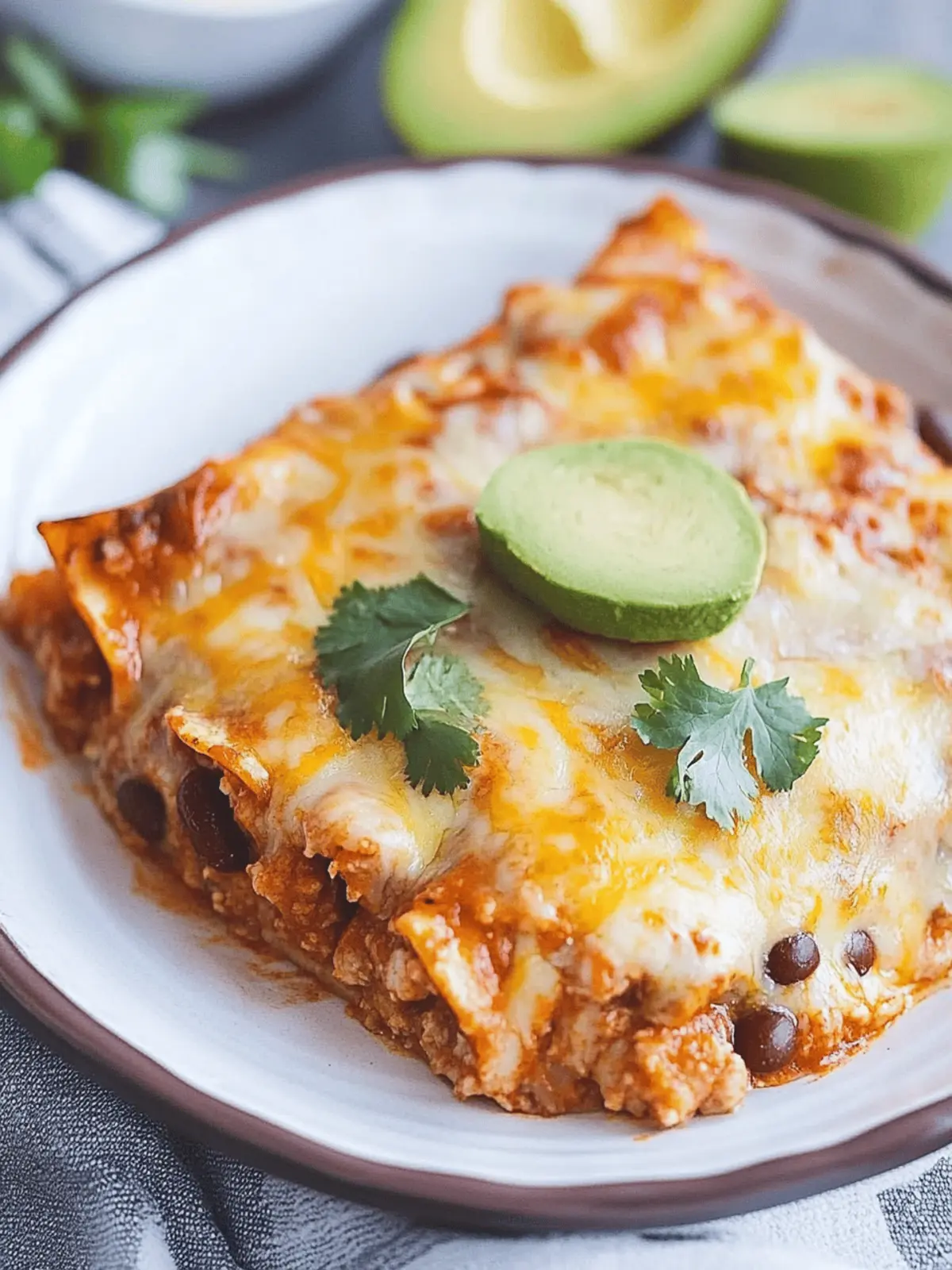 Bean and Cheese Enchilada Casserole