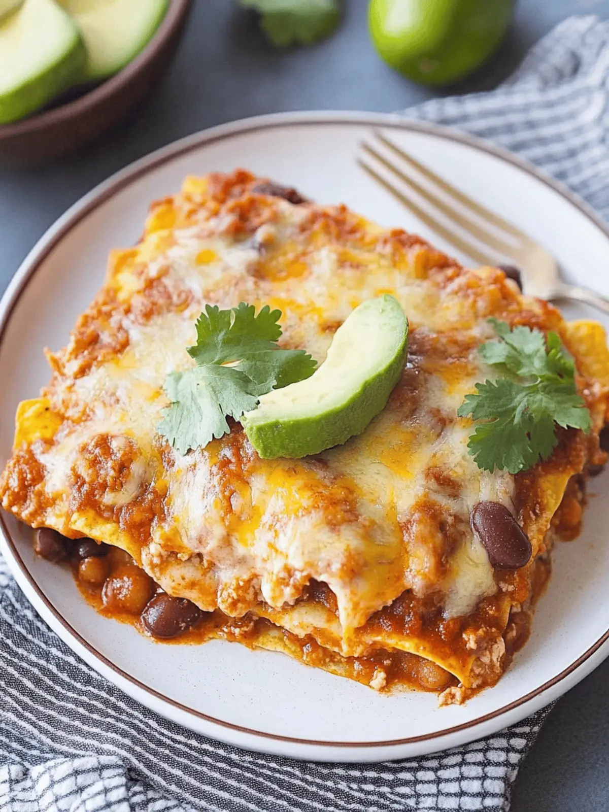Bean and Cheese Enchilada Casserole