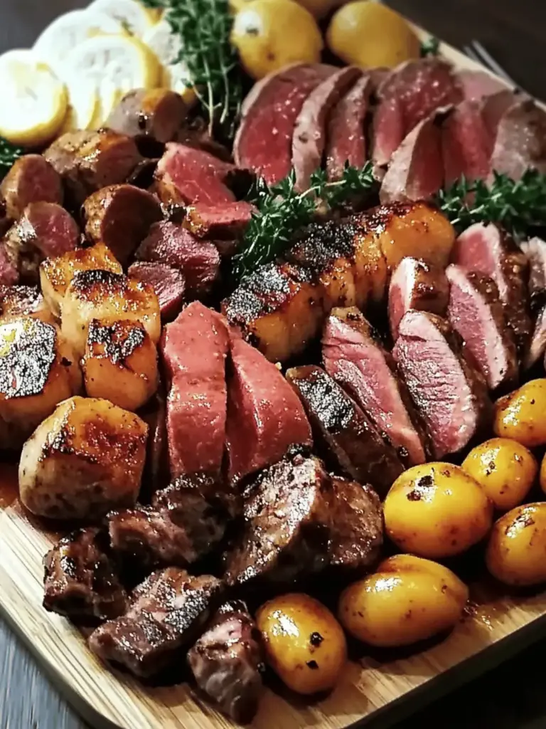 Meat platter with various varieties
