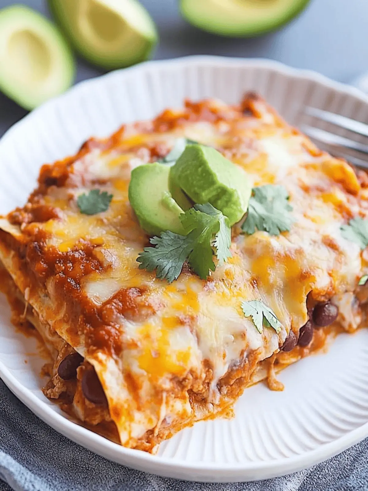 Bean and Cheese Enchilada Casserole