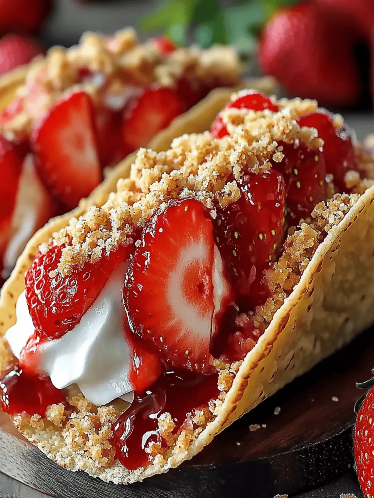 Strawberry Crunch Cheesecake Tacos
