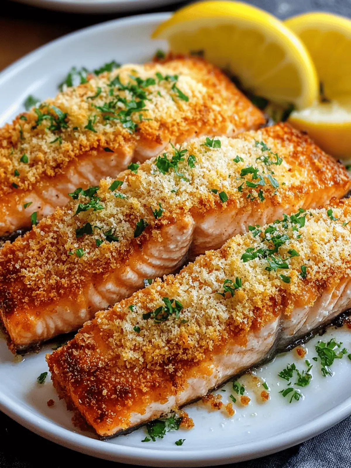 Crispy Parmesan Crusted Baked Salmon