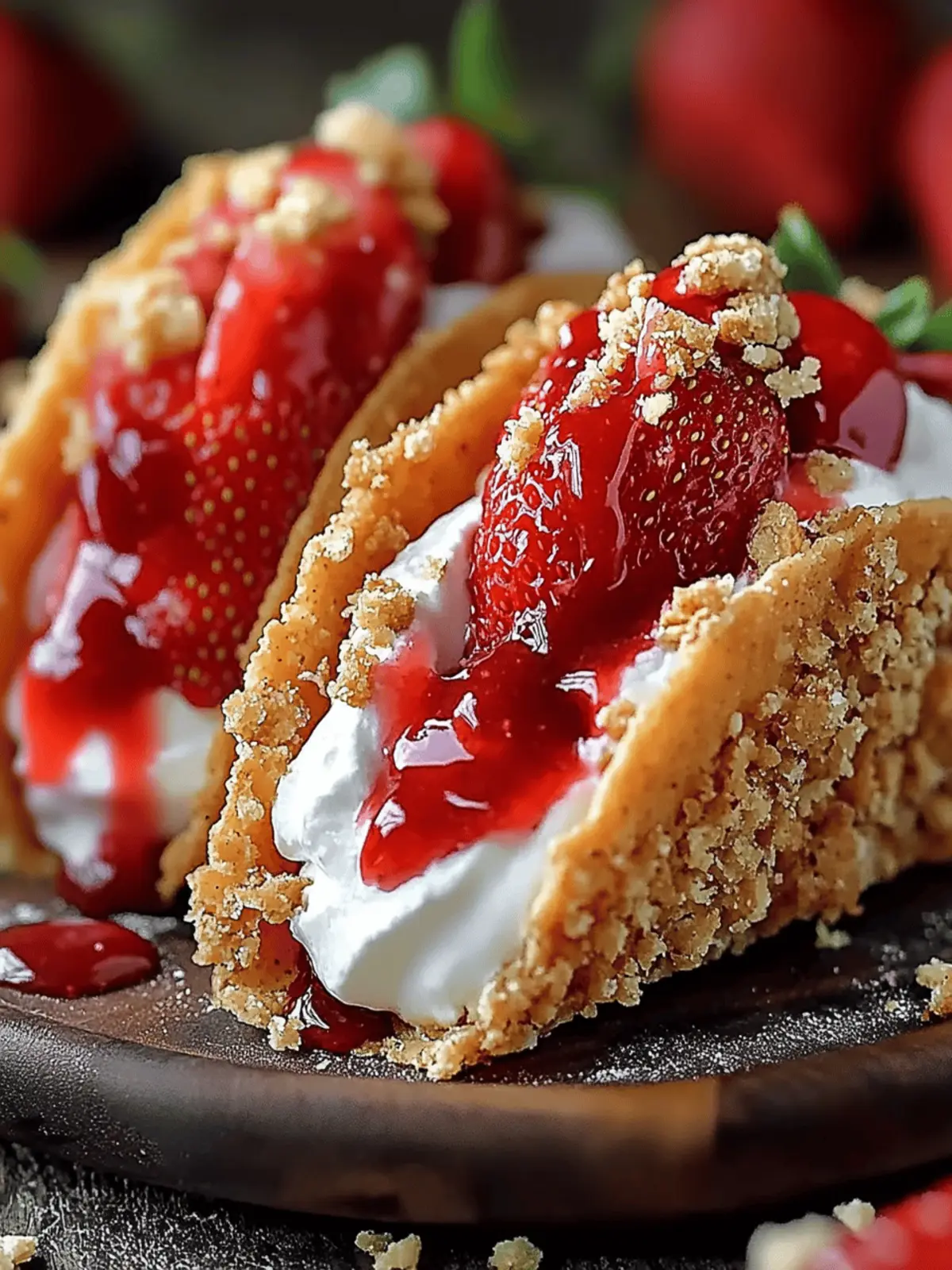 Strawberry Crunch Cheesecake Tacos