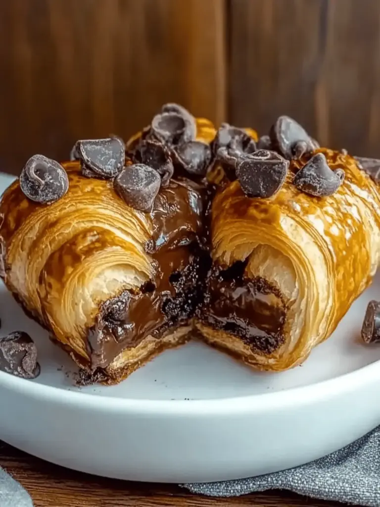 Decadent Chocolate Croissant Breakfast