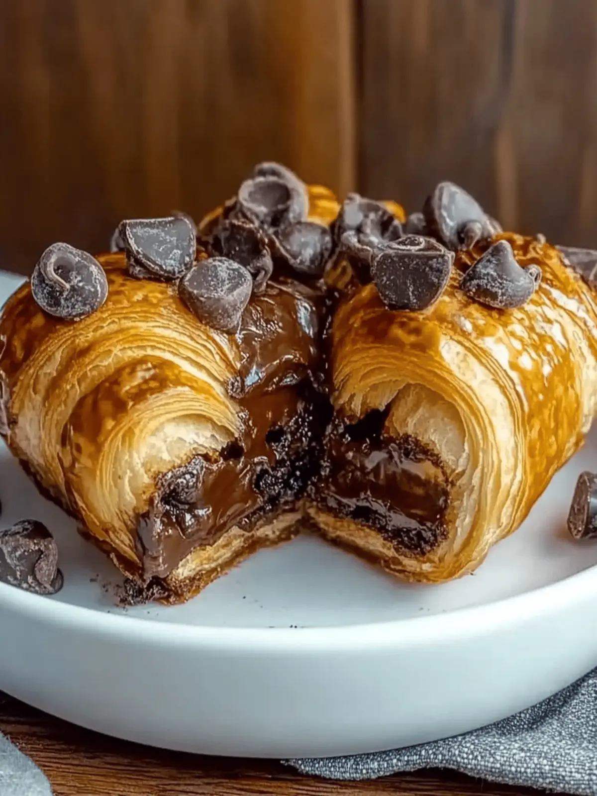 Decadent Chocolate Croissant Breakfast