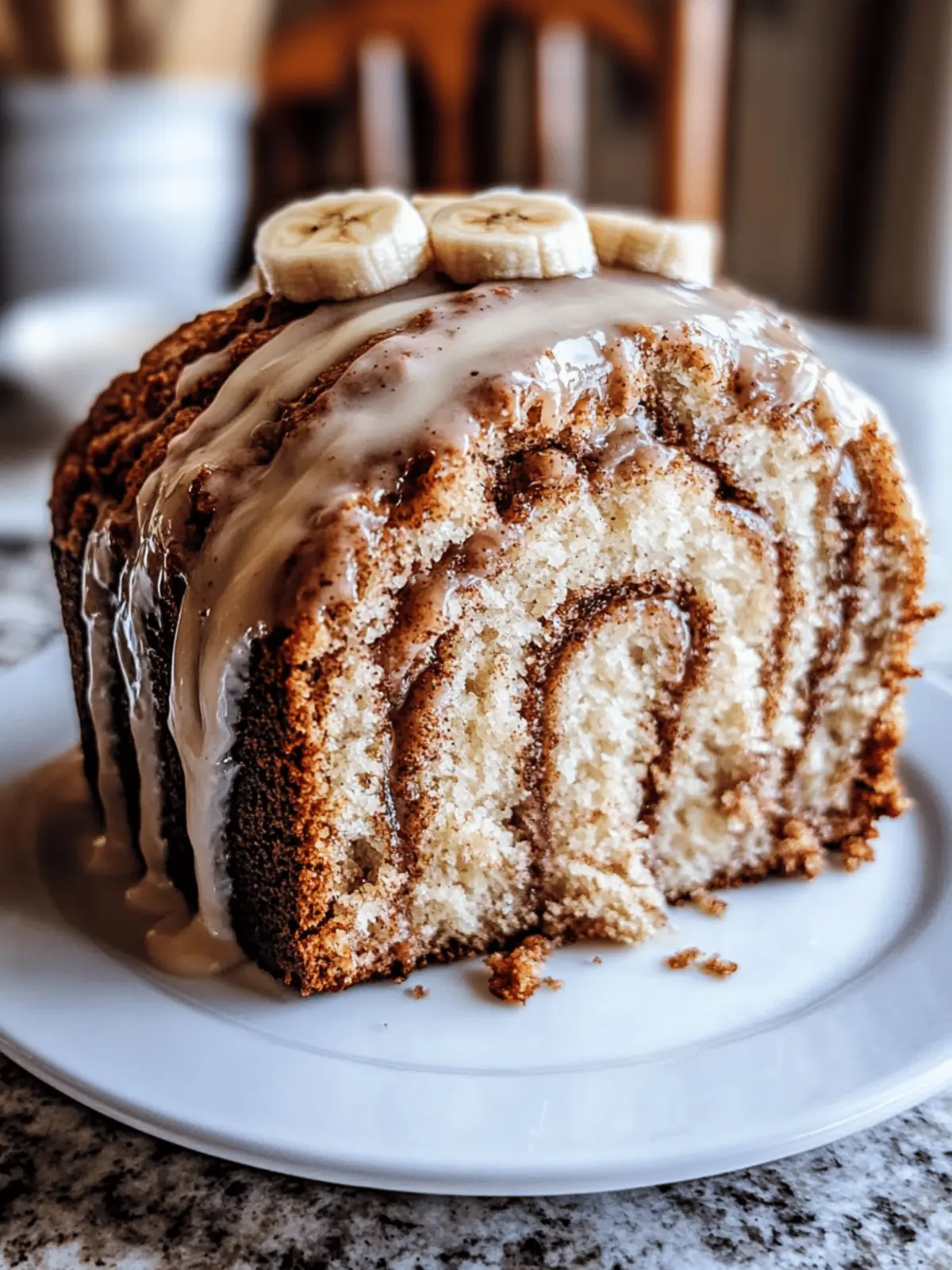 Cinnamon Roll Banana Bread