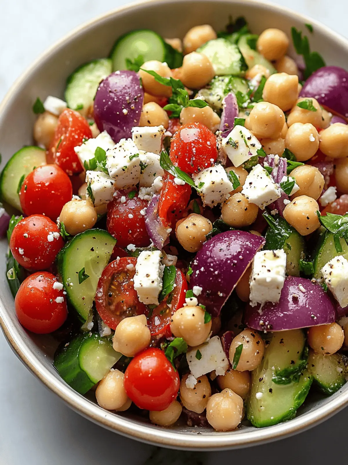 Chickpea Greek Salad: Your Quick Mediterranean Flavor Fix