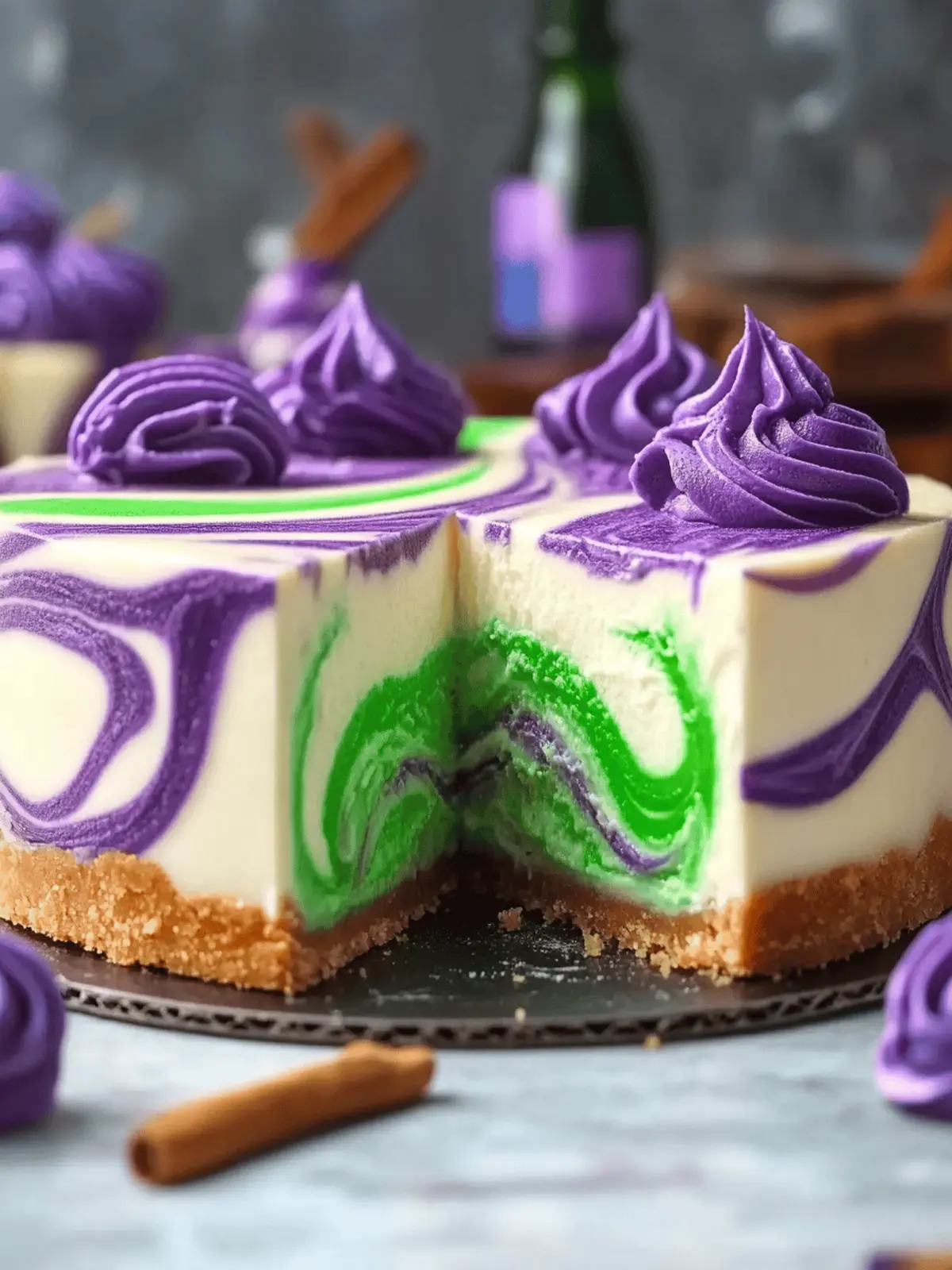 Polyjuice Potion Swirl Cheesecake