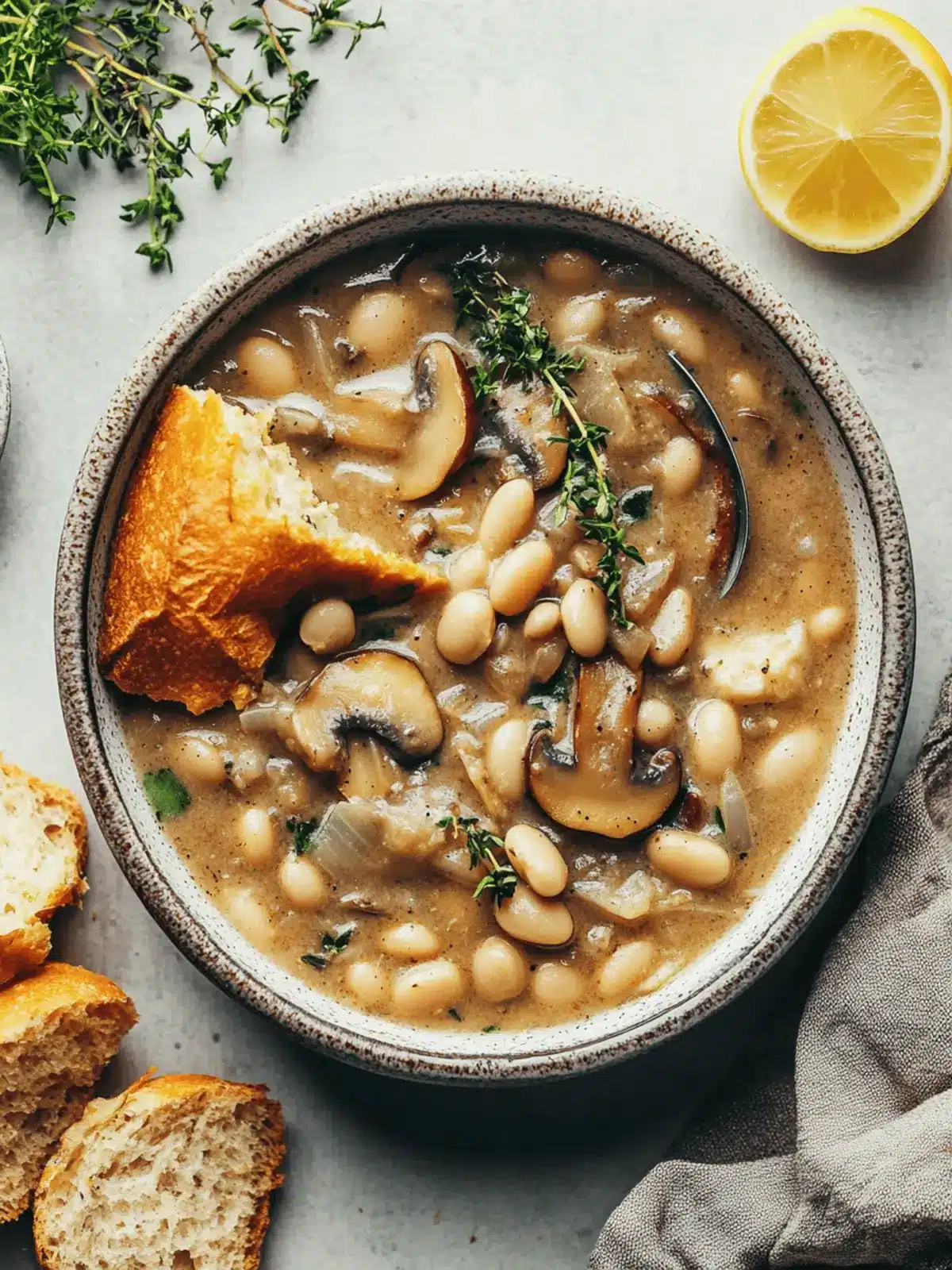 Comforting White Bean Mushroom Stew for Heartwarming Nights