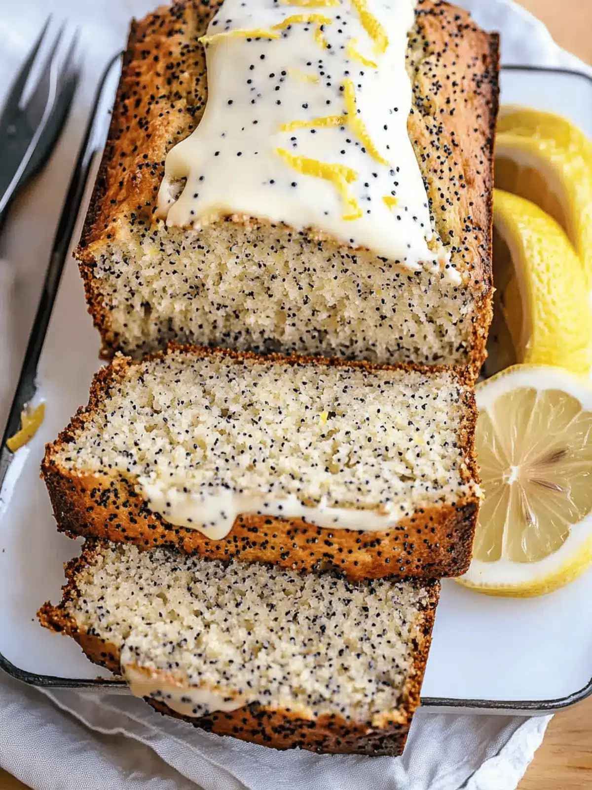 Moist Lemon Poppy Seed Bread with Zucchini Surprise
