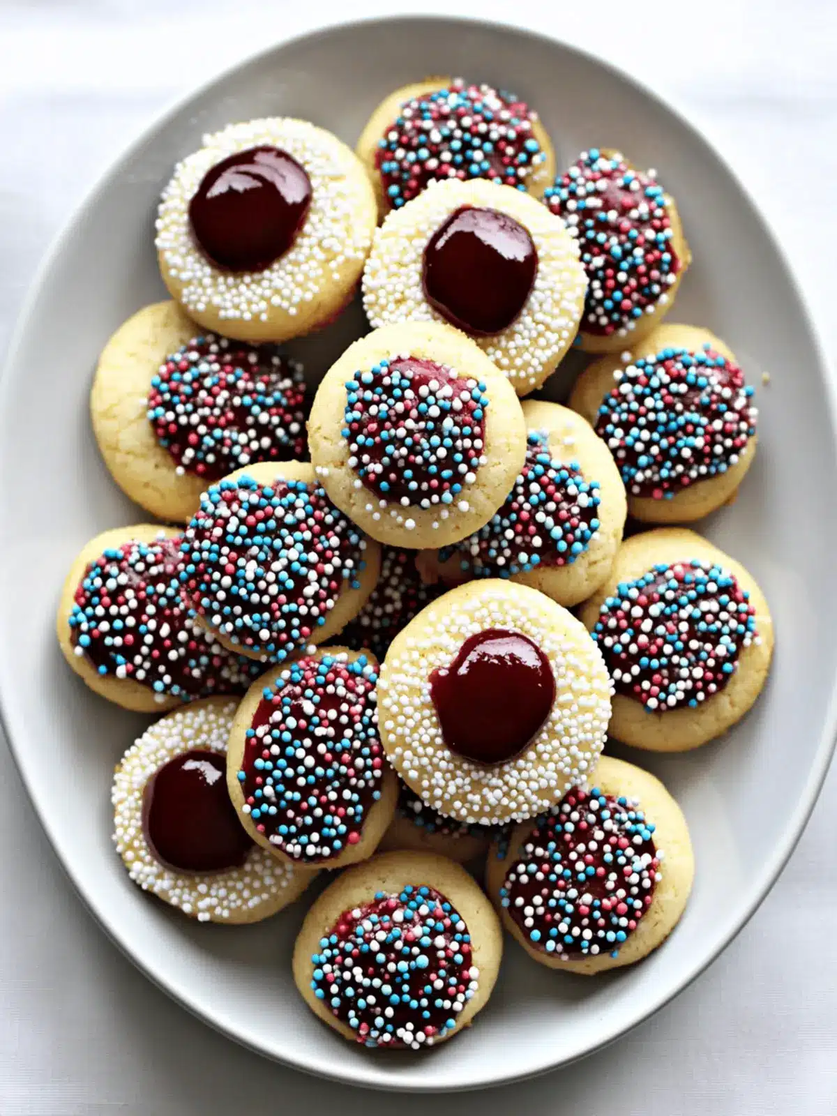 Shortbread Thumbprint Cookies with Fun Chocolate Footballs
