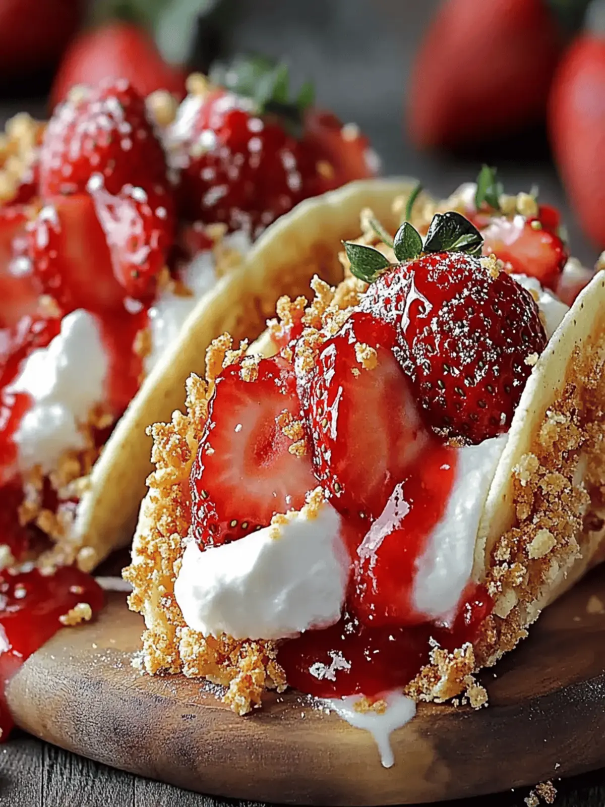 Strawberry Crunch Cheesecake Tacos