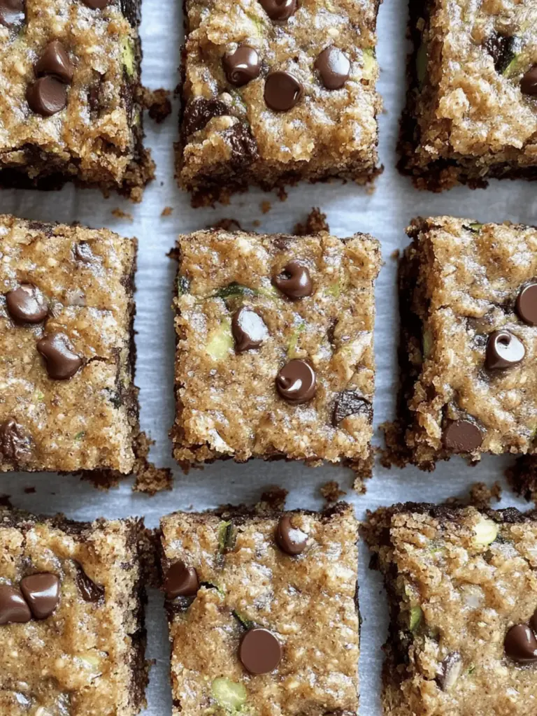 Chocolate Chip Zucchini Bread Bars