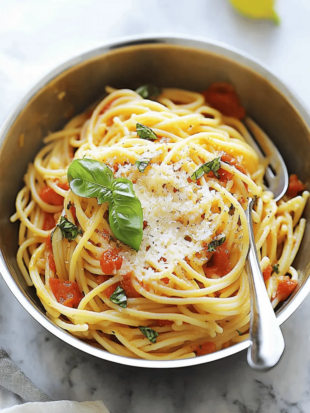 20-Minute One Pot Pasta with Fresh Tomatoes & Basil Magic