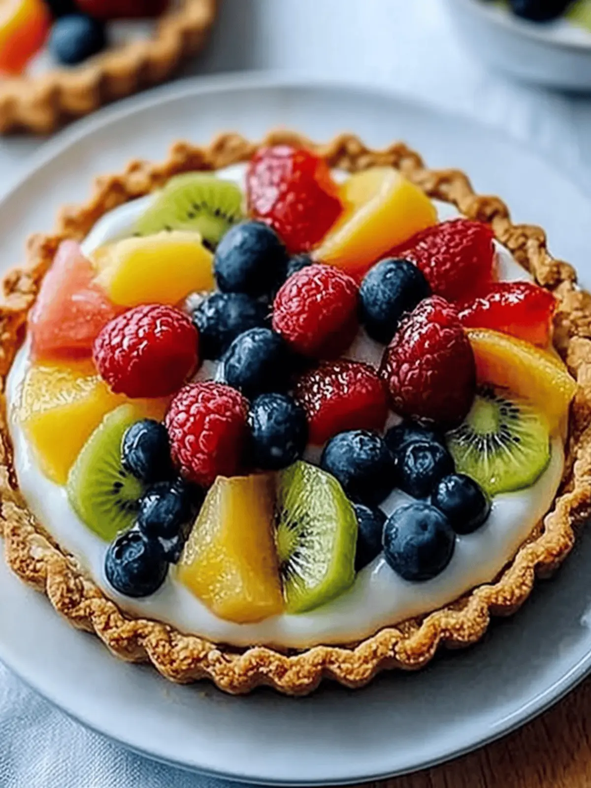 Breakfast Fruit Tart: Crunchy Granola Crust Awaits You!