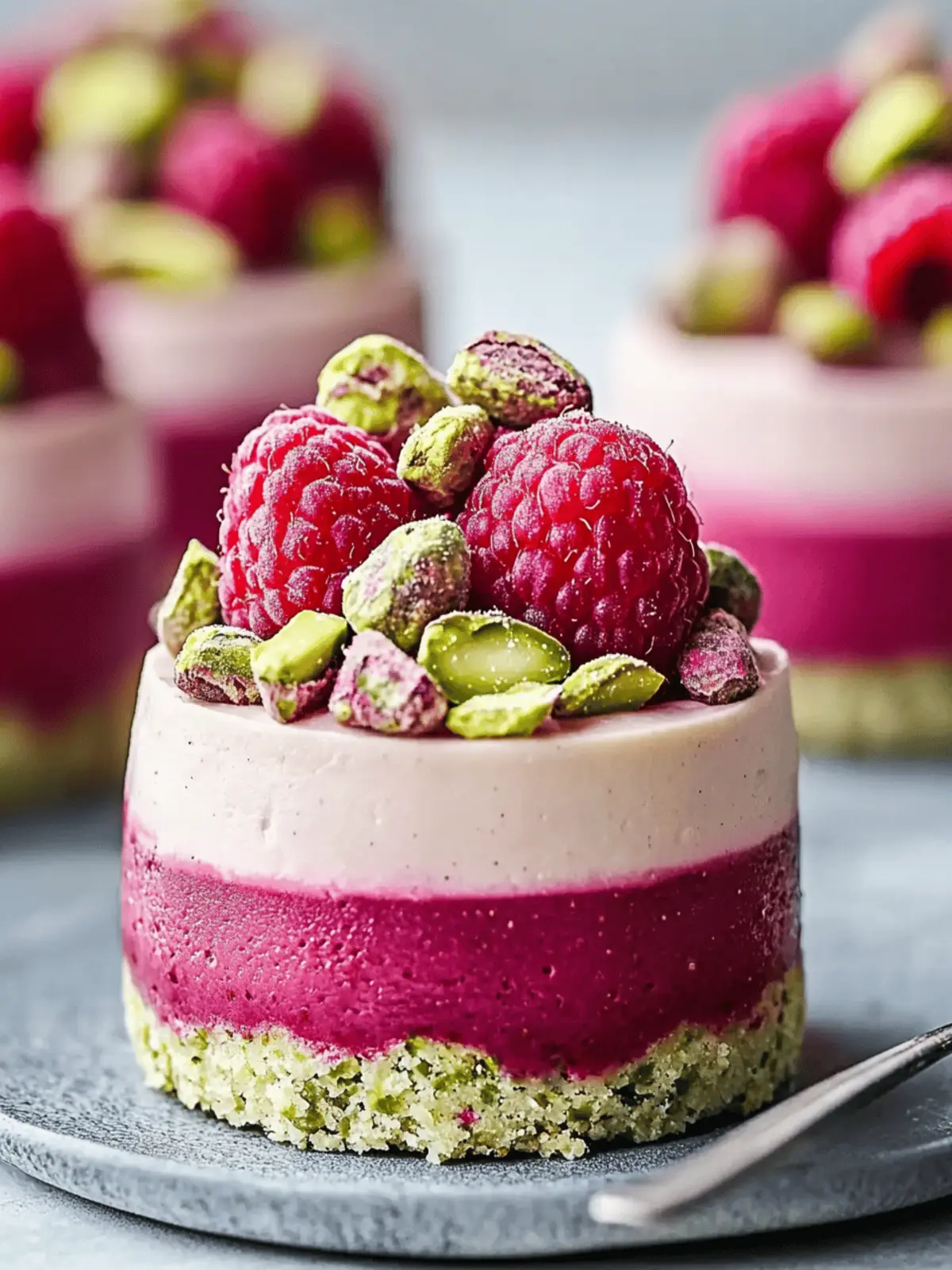 Raspberry Pistachio Mousse Cakes