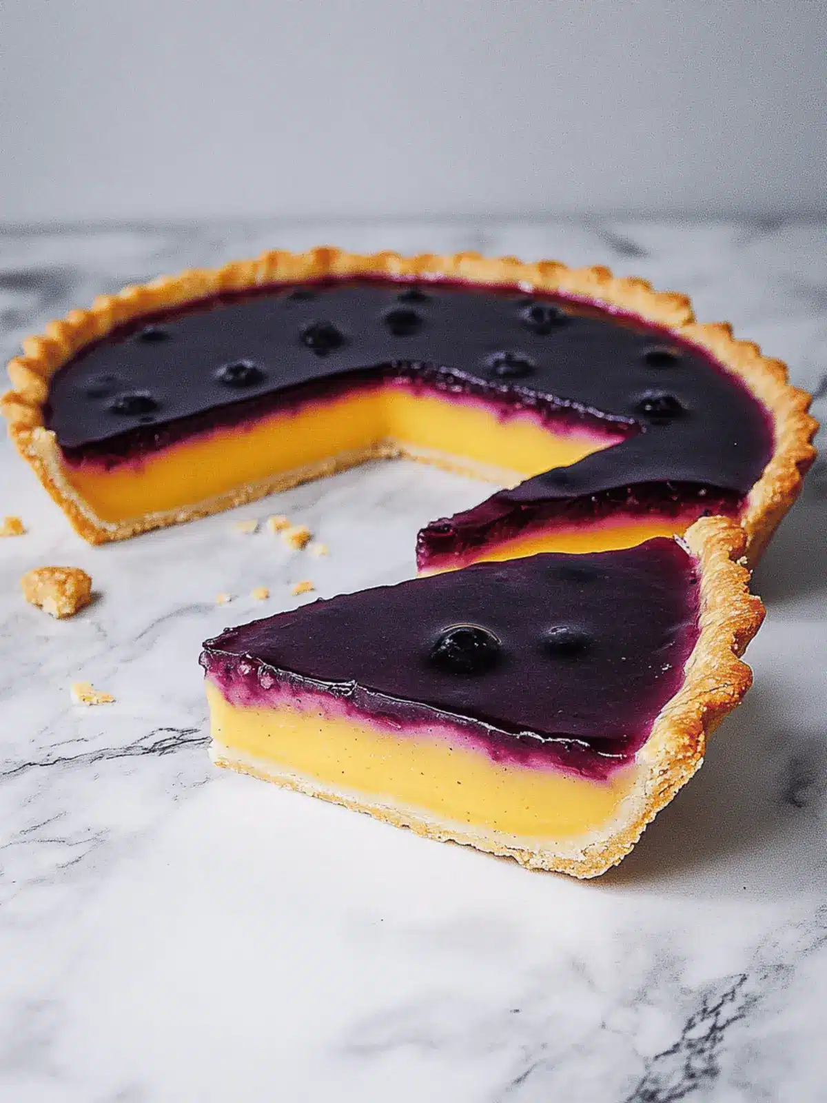 Blueberry Lemon Curd Tart