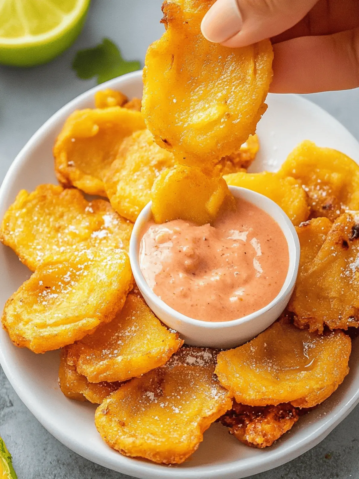 Crispy Tostones Recipe with Irresistible Mayo-Ketchup Dip