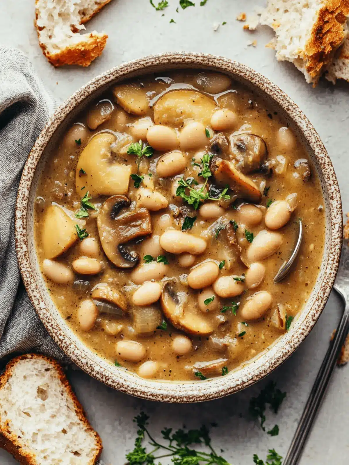 Comforting White Bean Mushroom Stew for Heartwarming Nights
