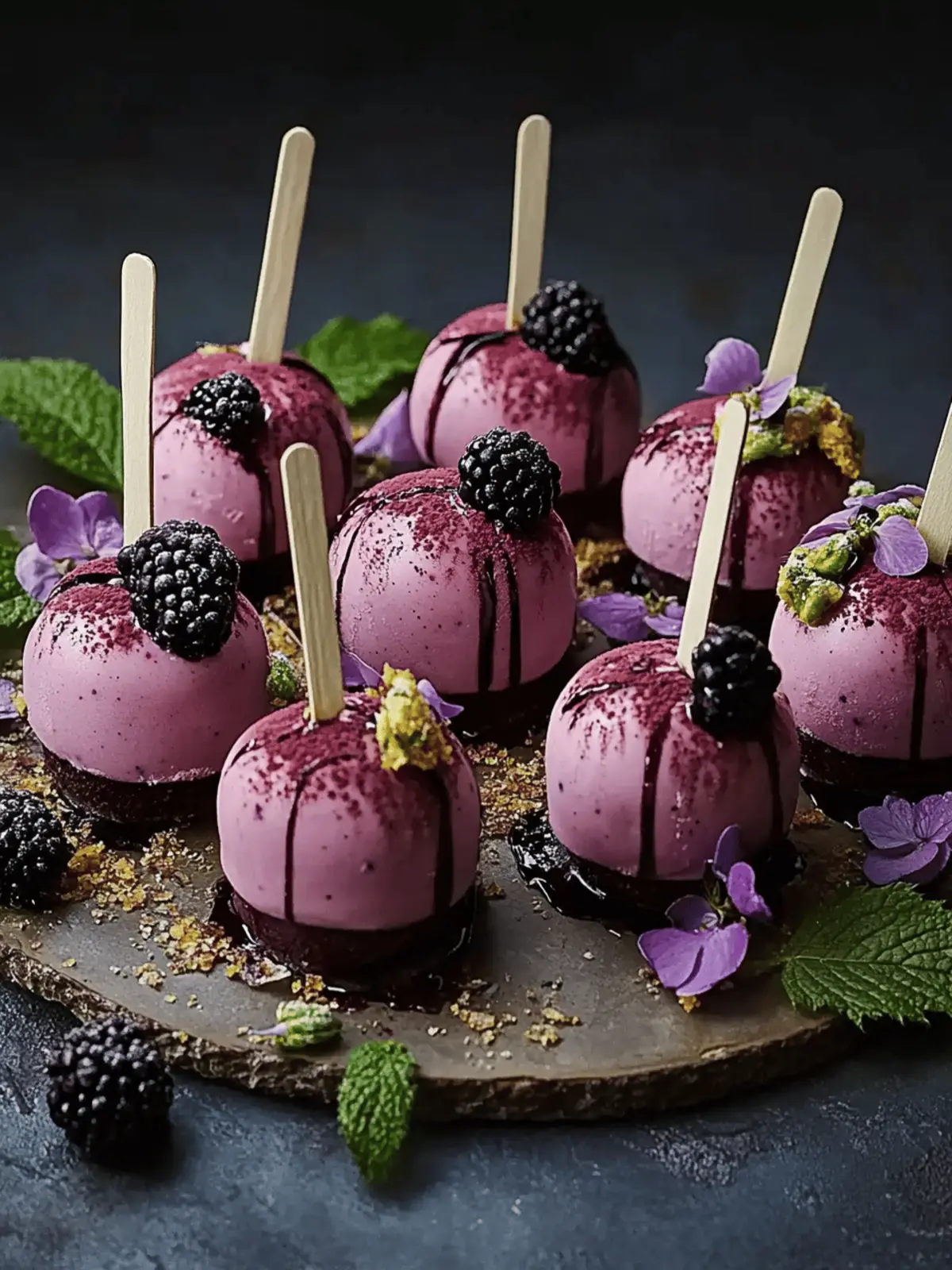 Forest Blackberry Cheesecake Pops: A Magical Treat Awaits