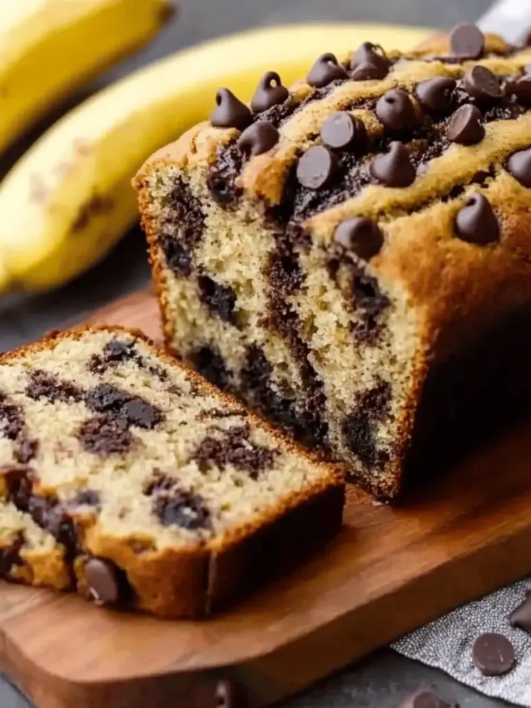 Chocolate Chip Cinnamon Swirl Banana Bread
