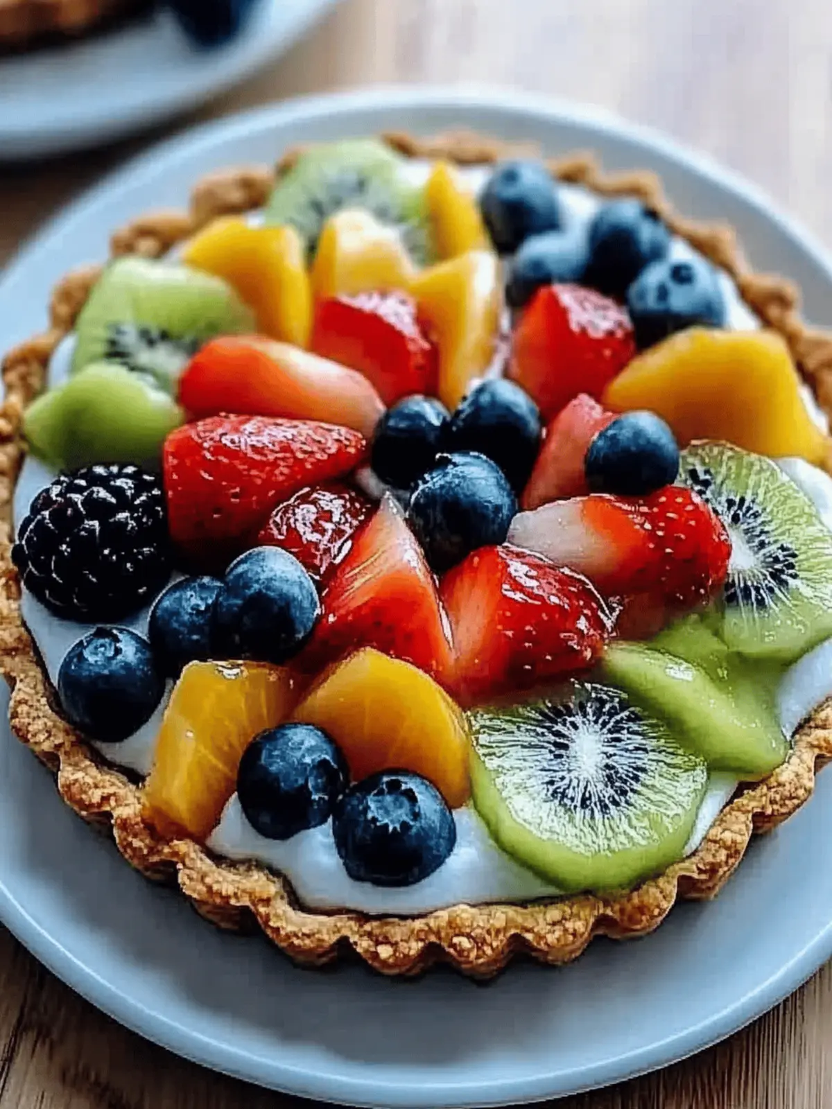 Breakfast Fruit Tart: Crunchy Granola Crust Awaits You!