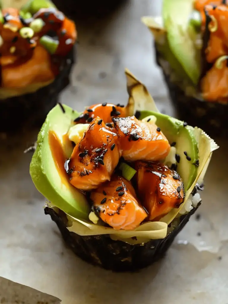 Salmon Sushi Bake Cups