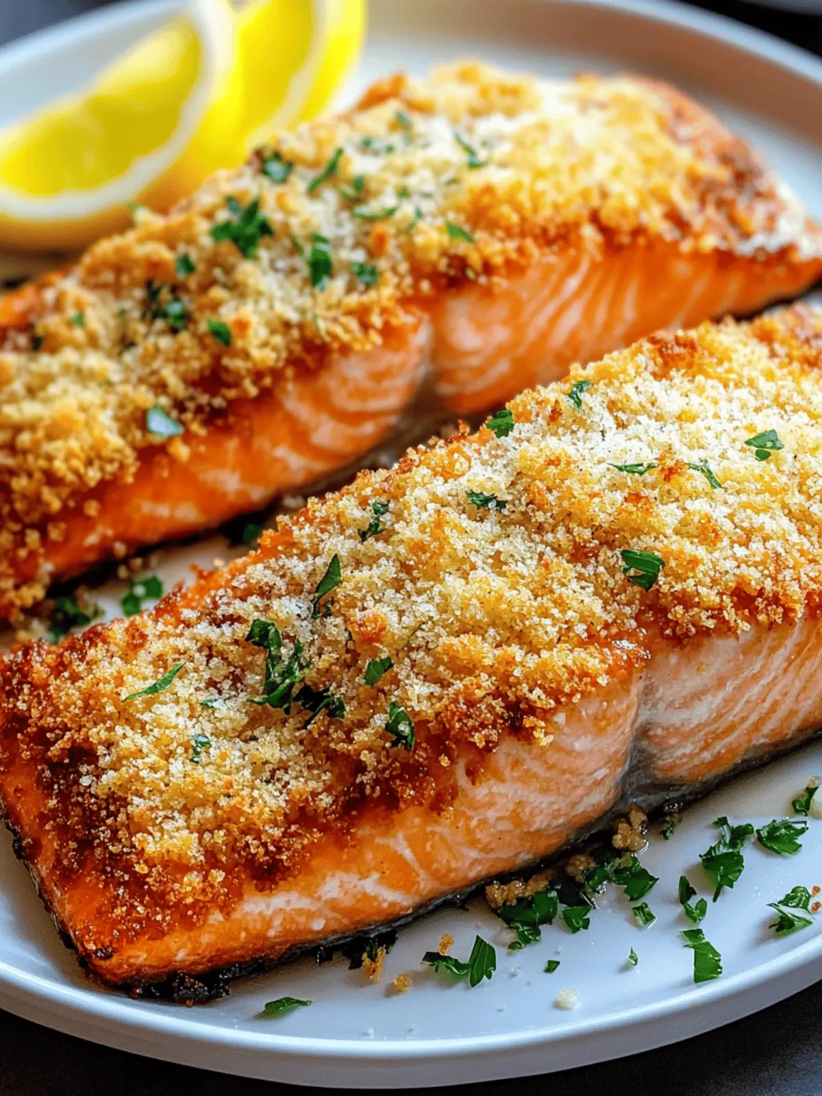 Crispy Parmesan Crusted Baked Salmon