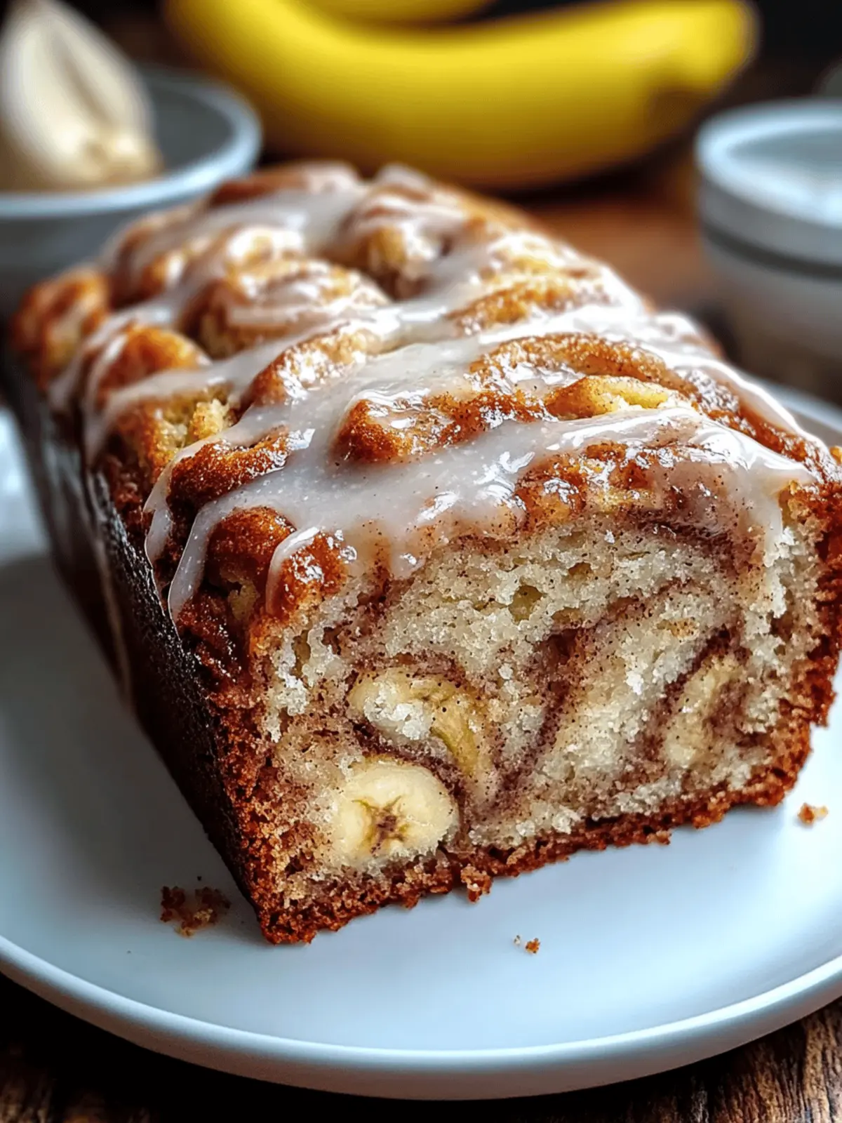 Cinnamon Roll Banana Bread