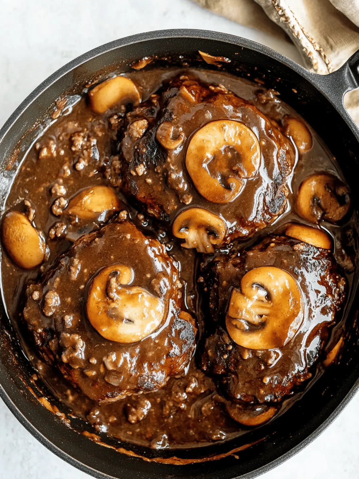 Irresistible Salisbury Steak with Rich Mushroom Gravy Delight