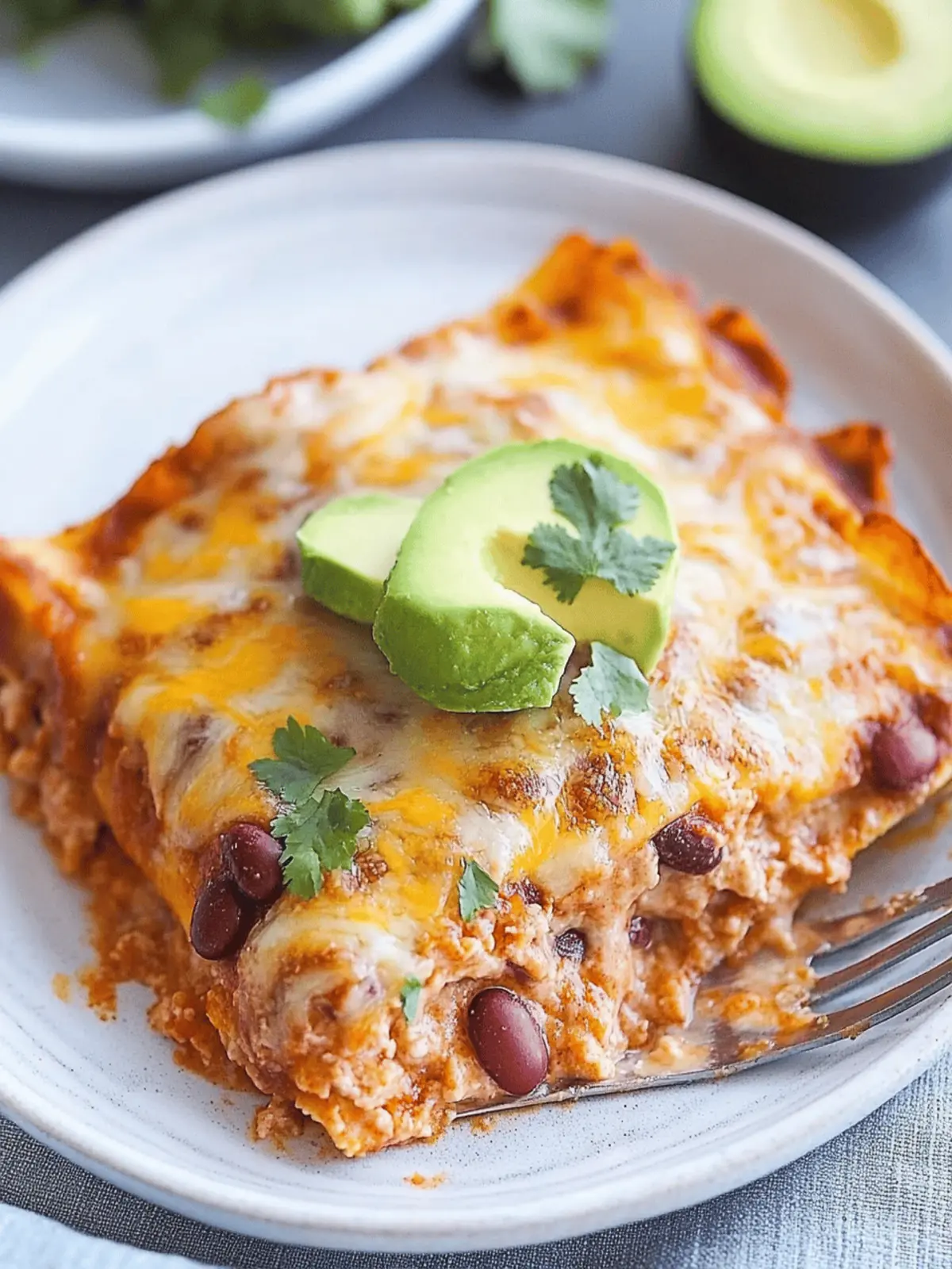 Bean and Cheese Enchilada Casserole