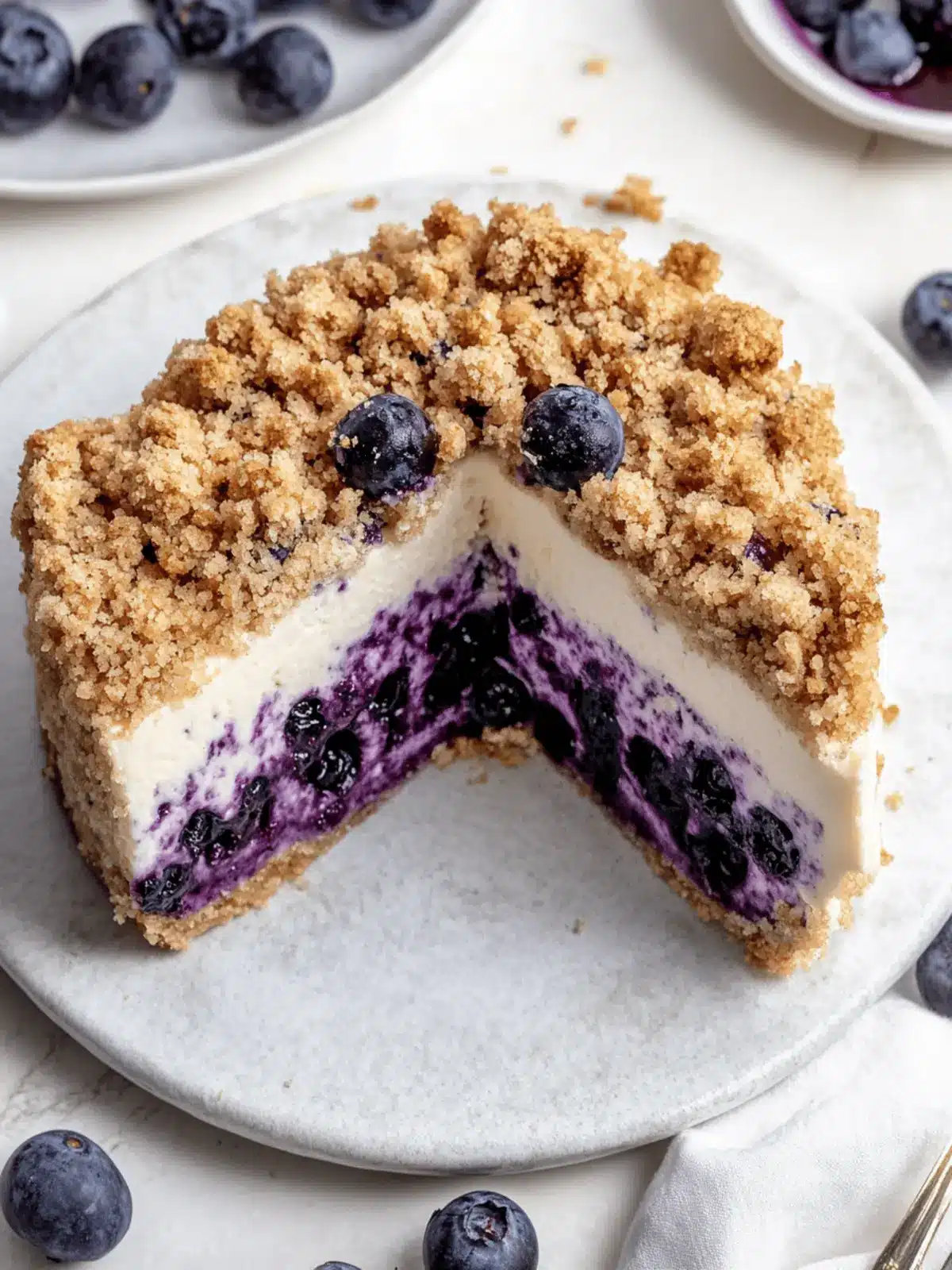 Blueberry Crumble Cheesecake