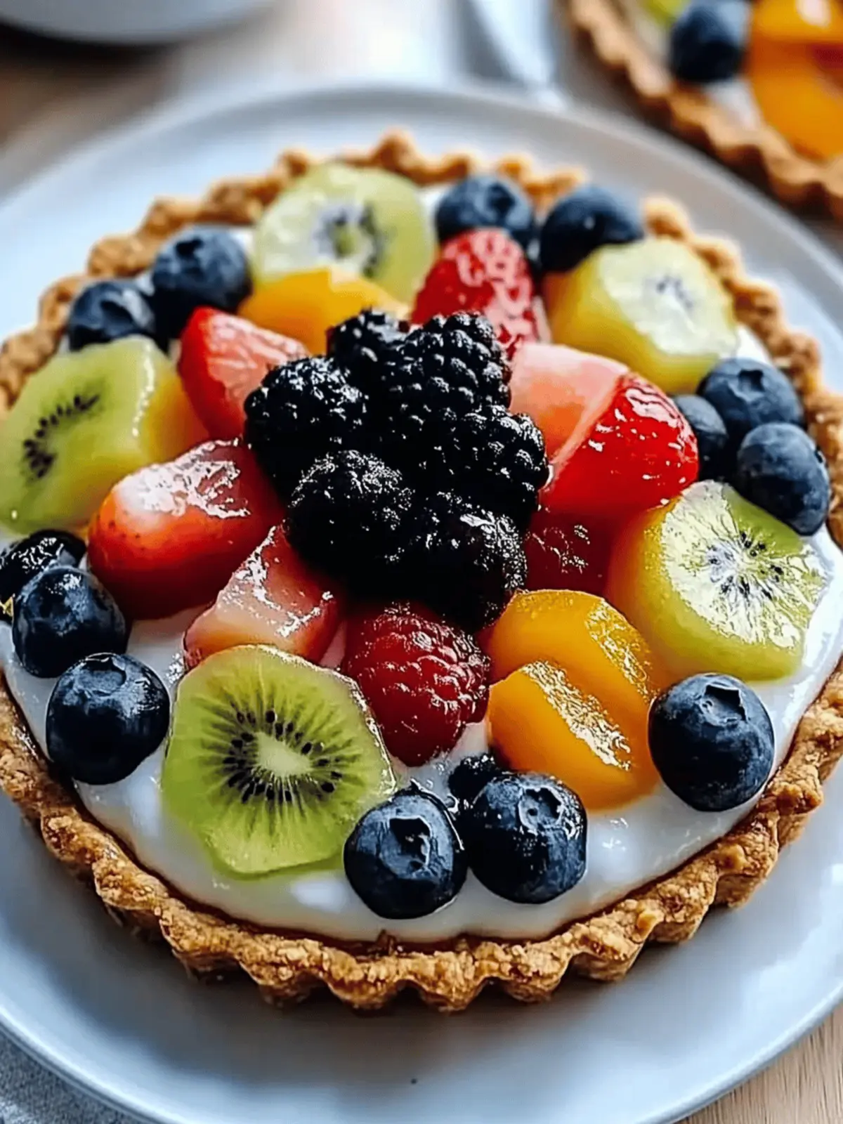 Breakfast Fruit Tart: Crunchy Granola Crust Awaits You!