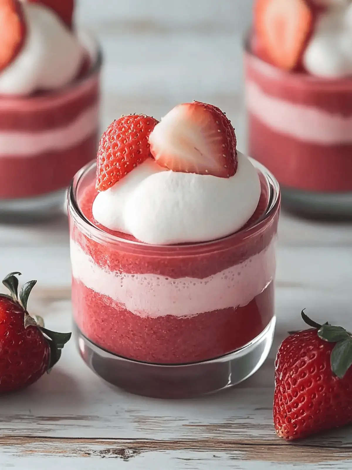 Fluffy Strawberry Mousse