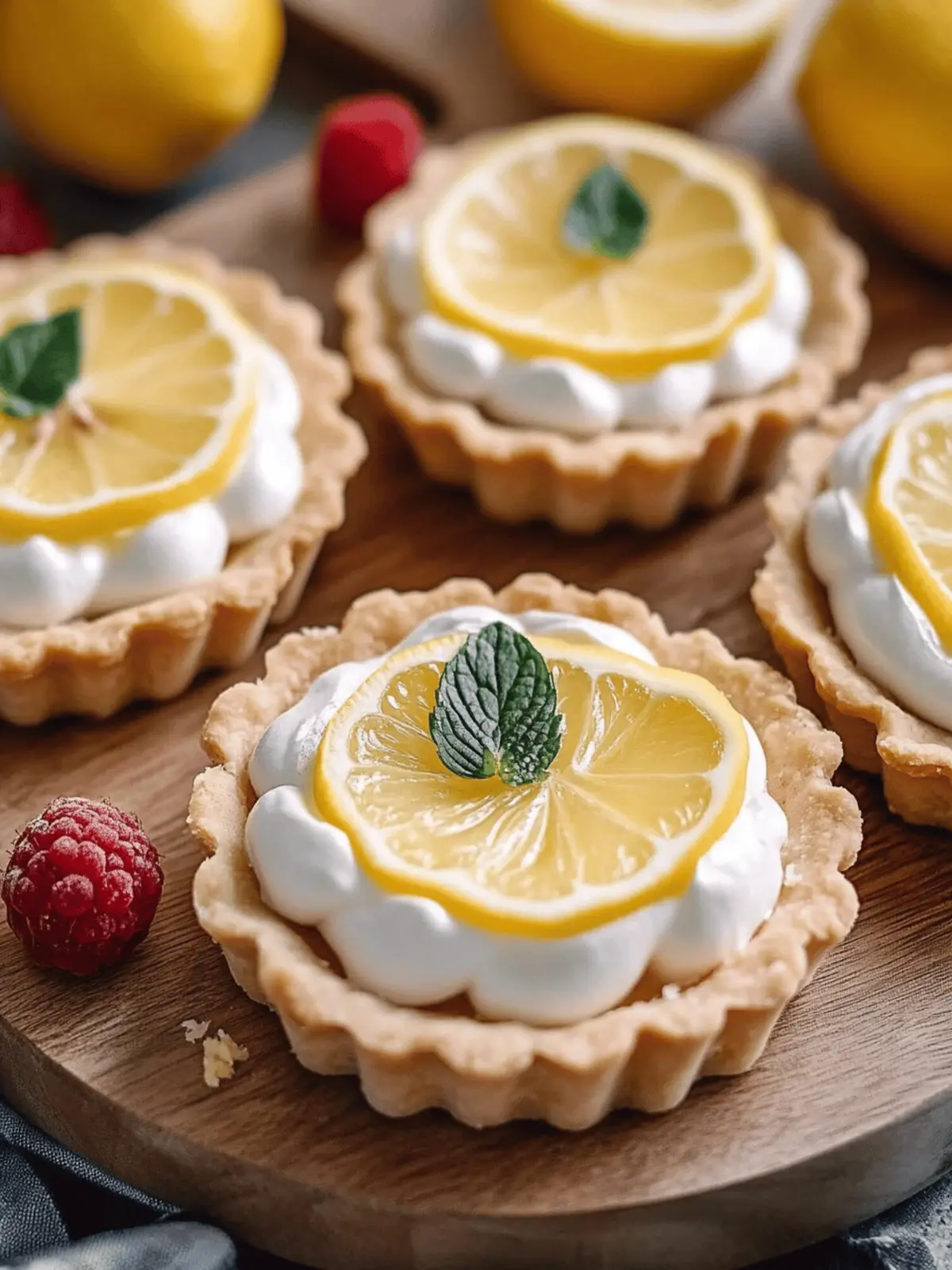 Vegan Lemon Raspberry Tarts