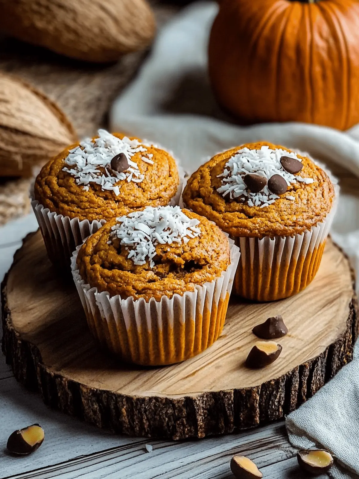 Pumpkin Coconut Muffins