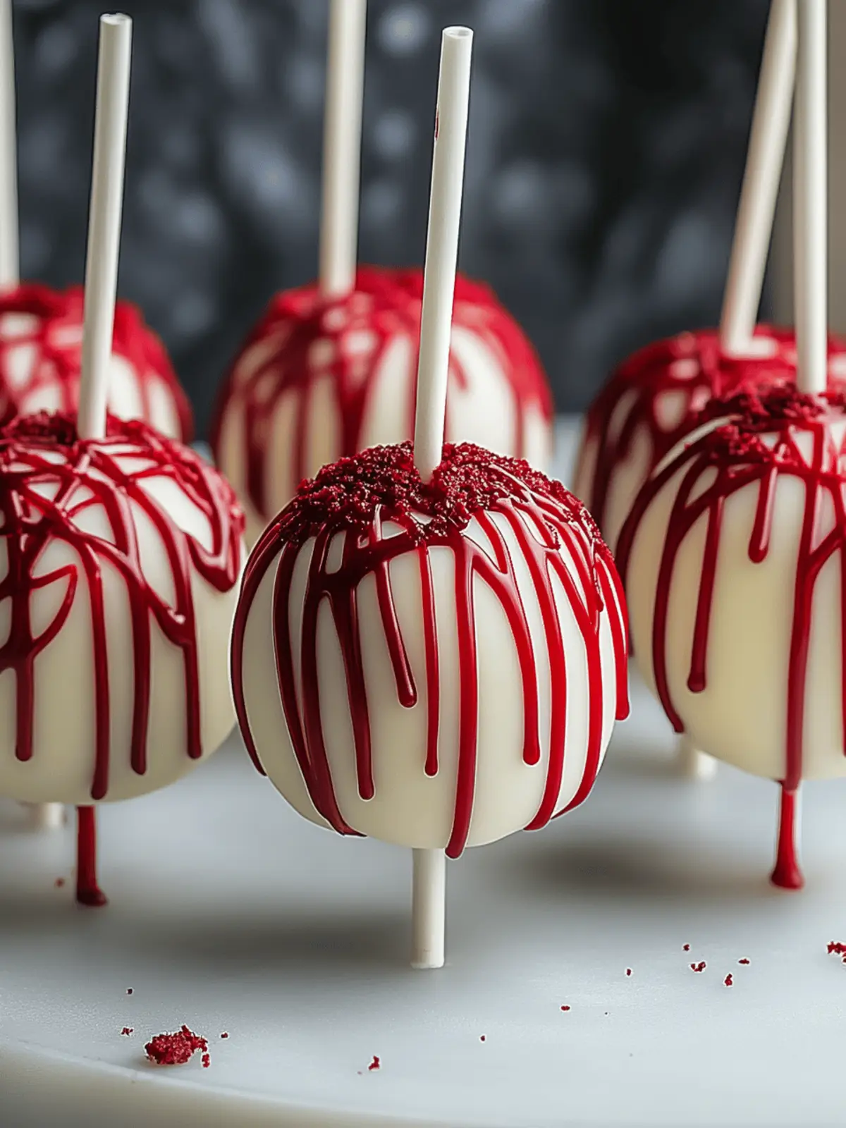 Bloody Red Velvet Cake Pops