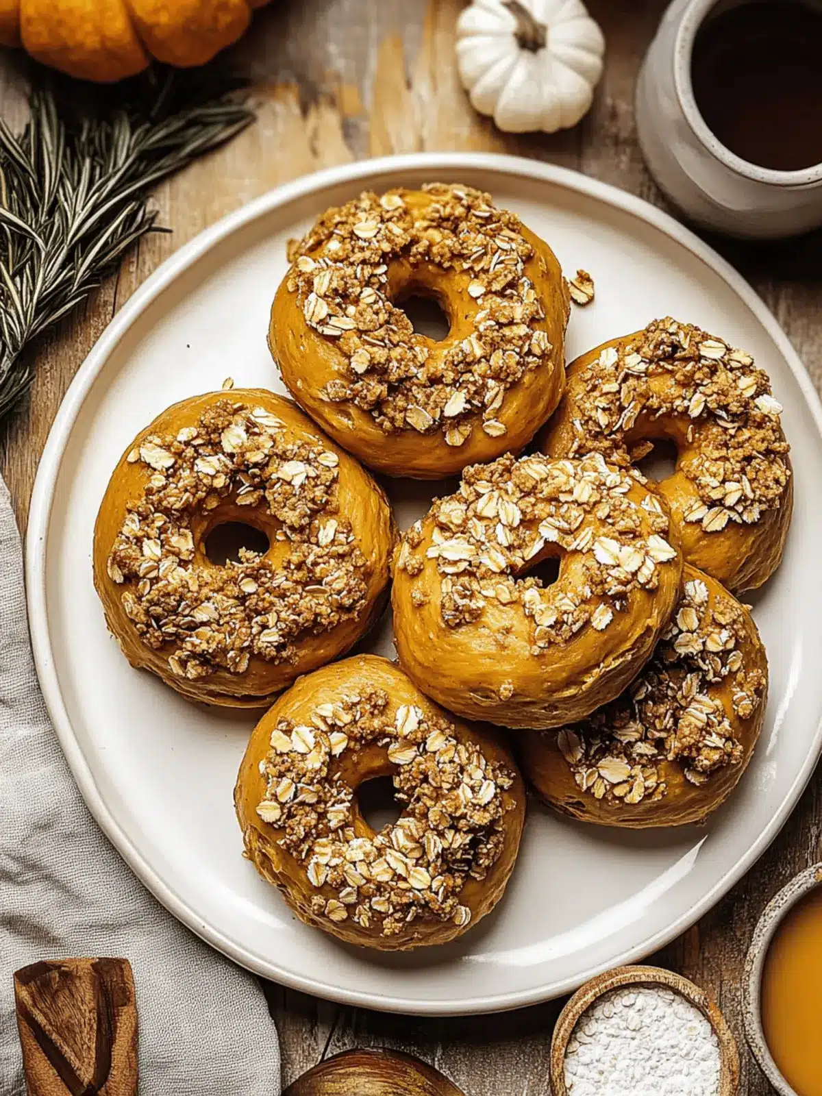 Pumpkin Oat Bagels