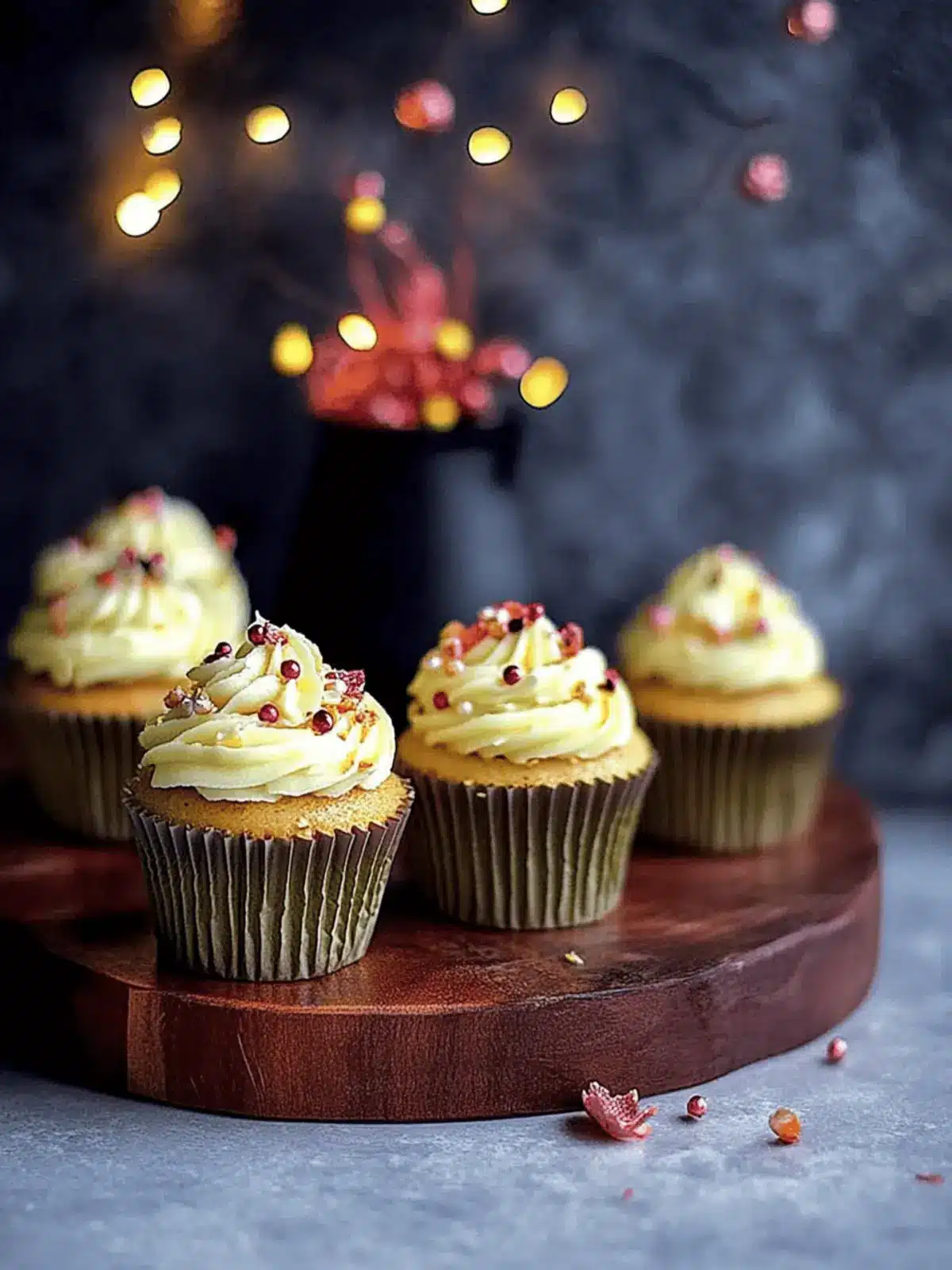 Eggless Burfi Cupcakes