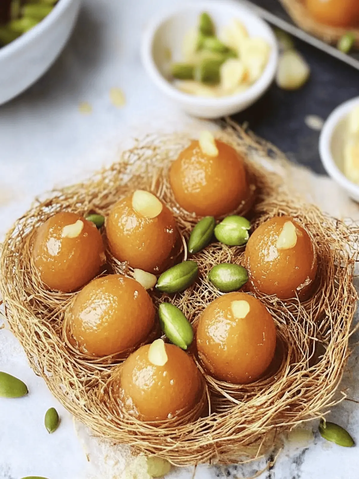 Gulab Jamun in Kunafa Nests