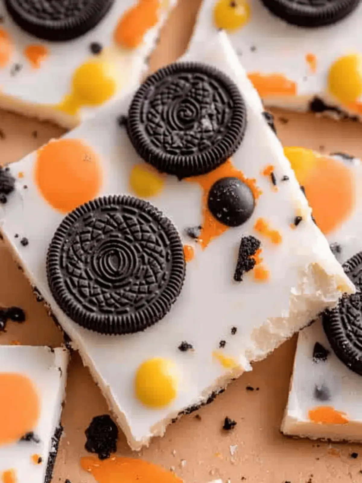 White Chocolate Halloween Oreo Bark