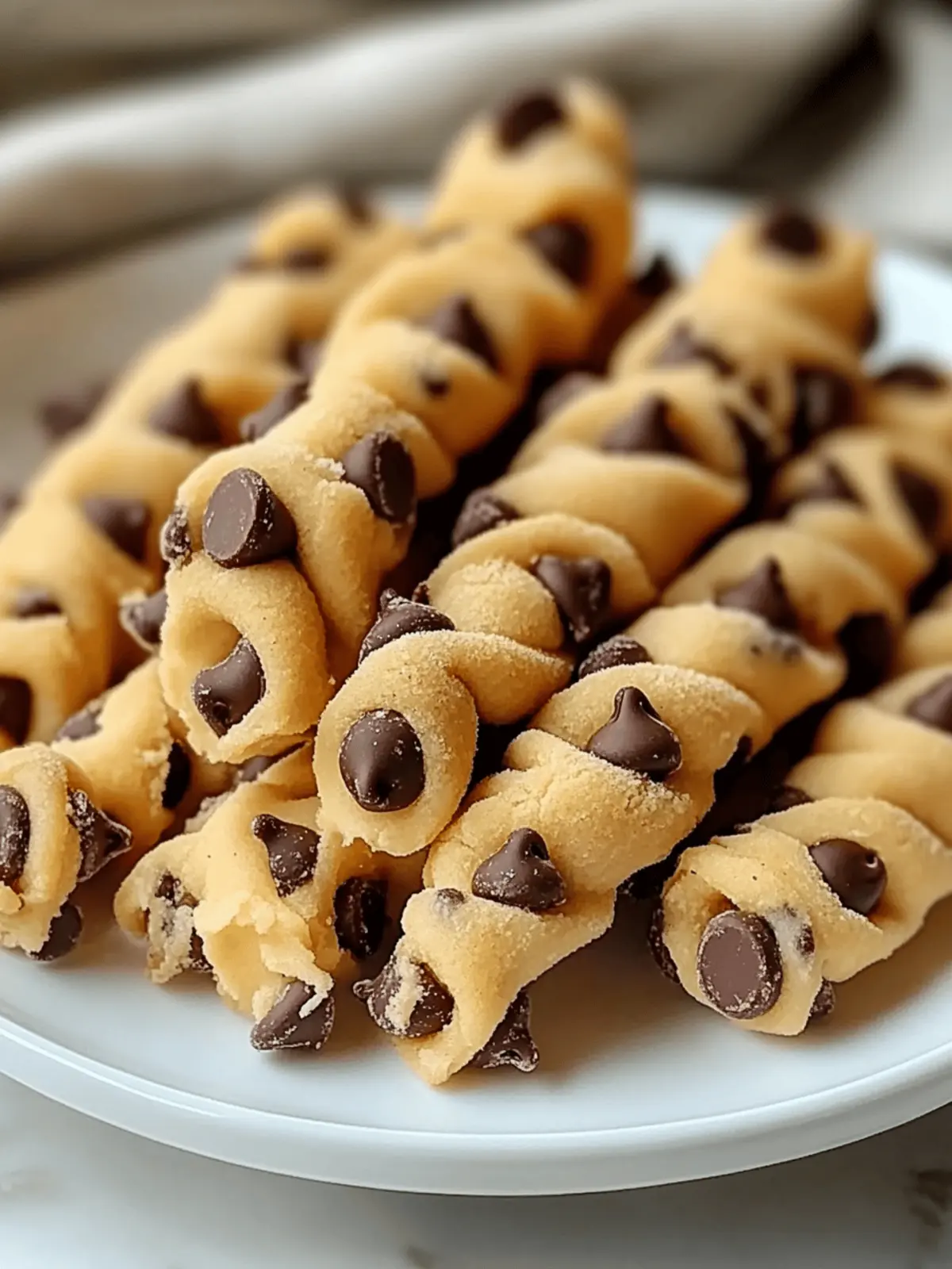 Chocolate Chip Cookie Dough Twists