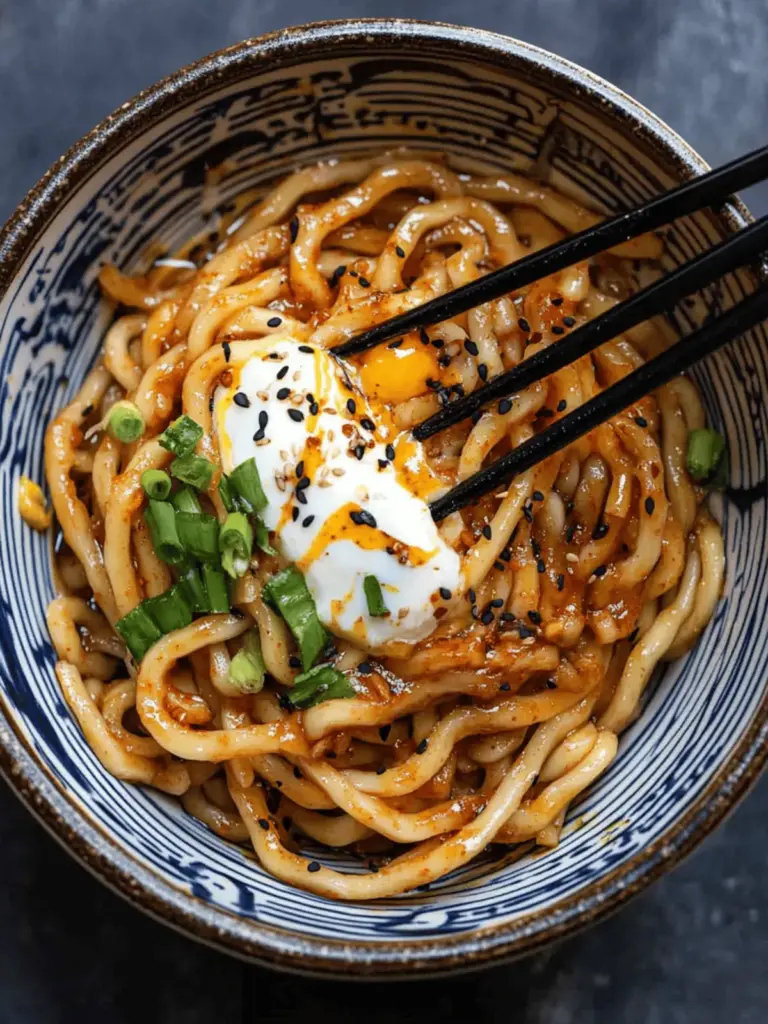 Chili Garlic Udon Noodles