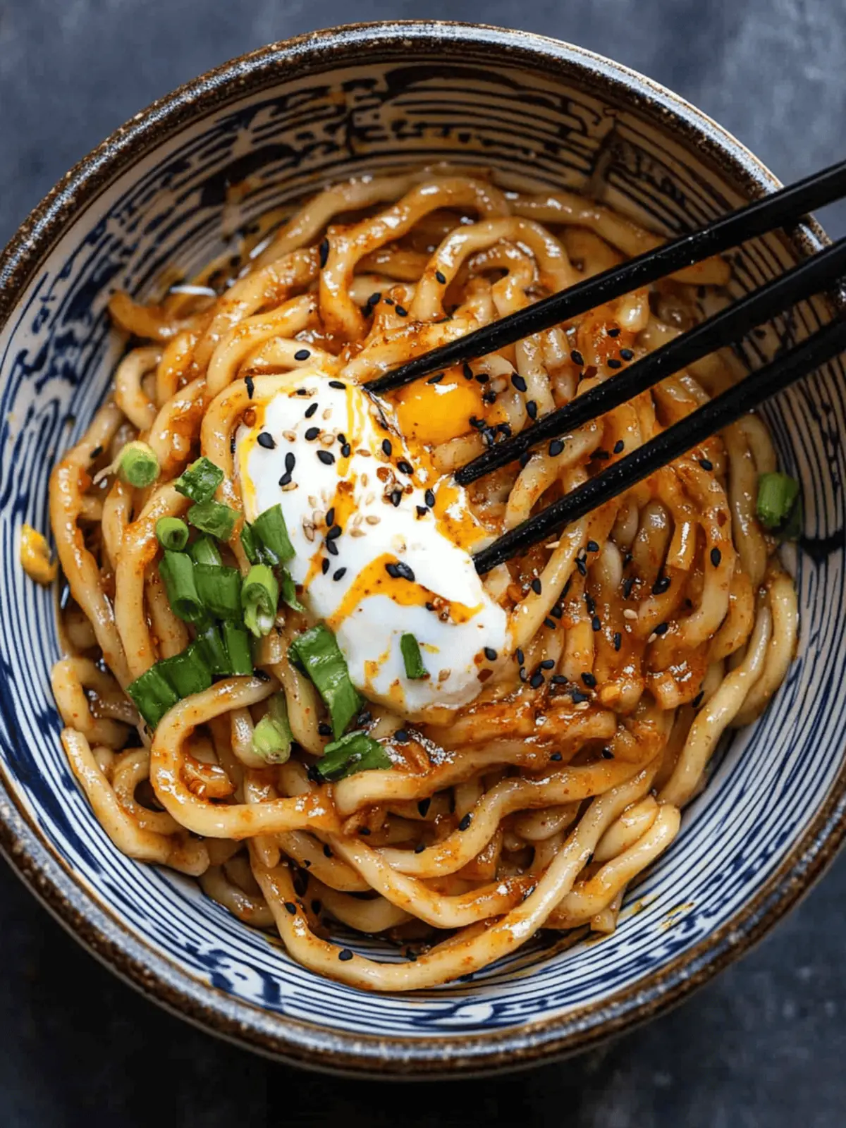 Chili Garlic Udon Noodles