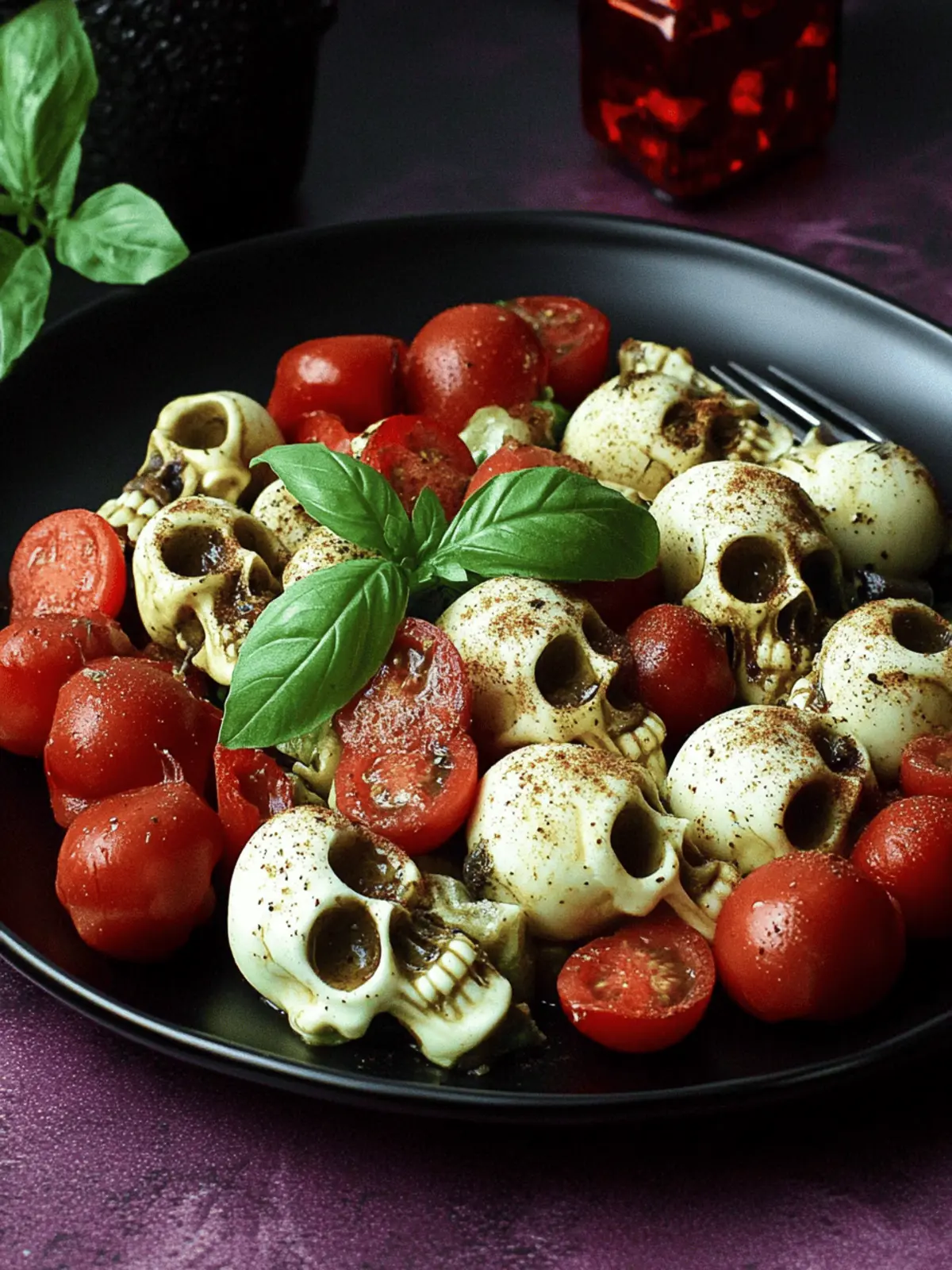 Skull Caprese Salad