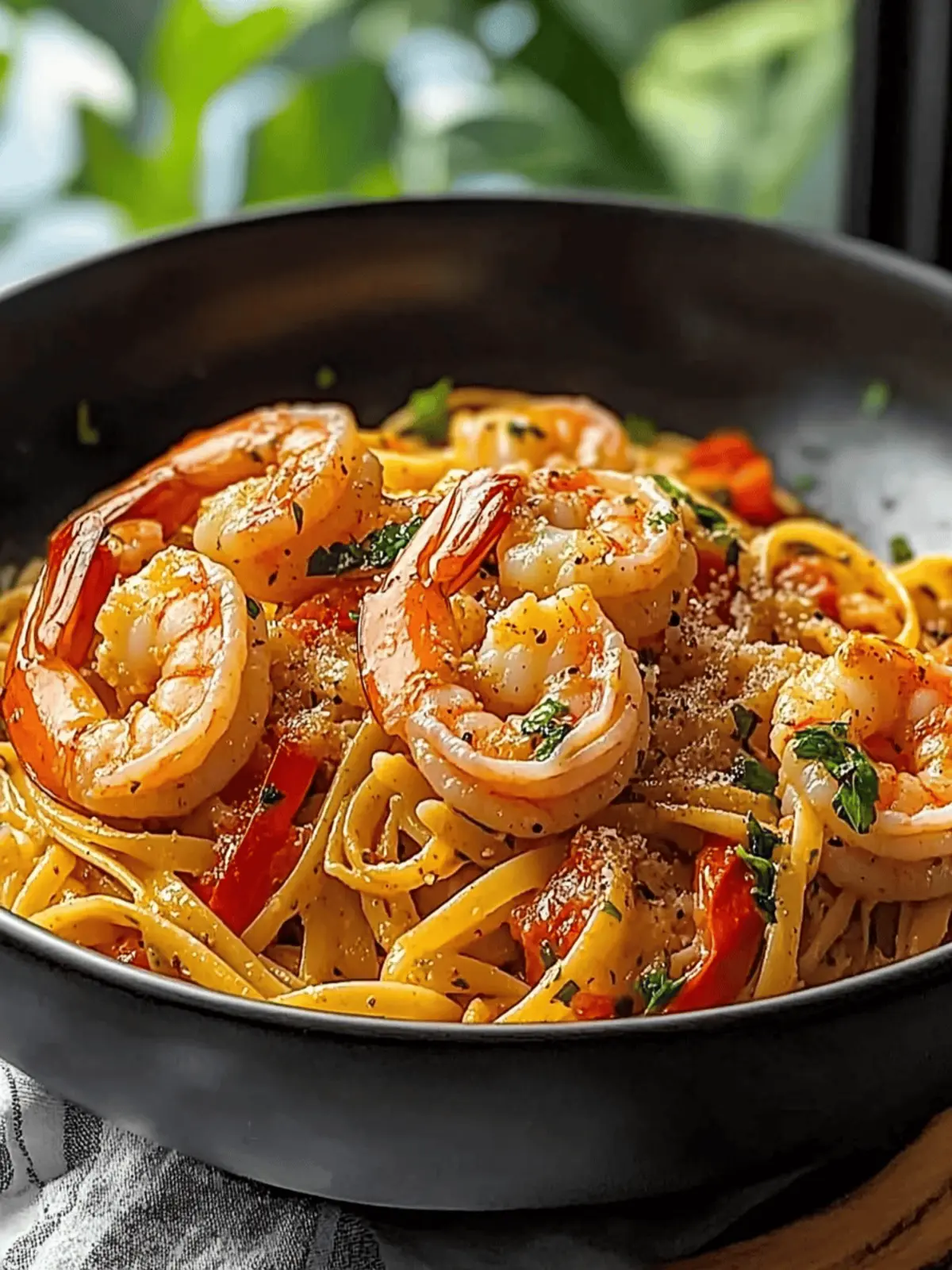 Jamaican Shrimp Pasta